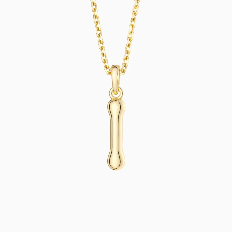 Bubble Initial Letter I Pendant Necklace sold by Vanimy Jewelry