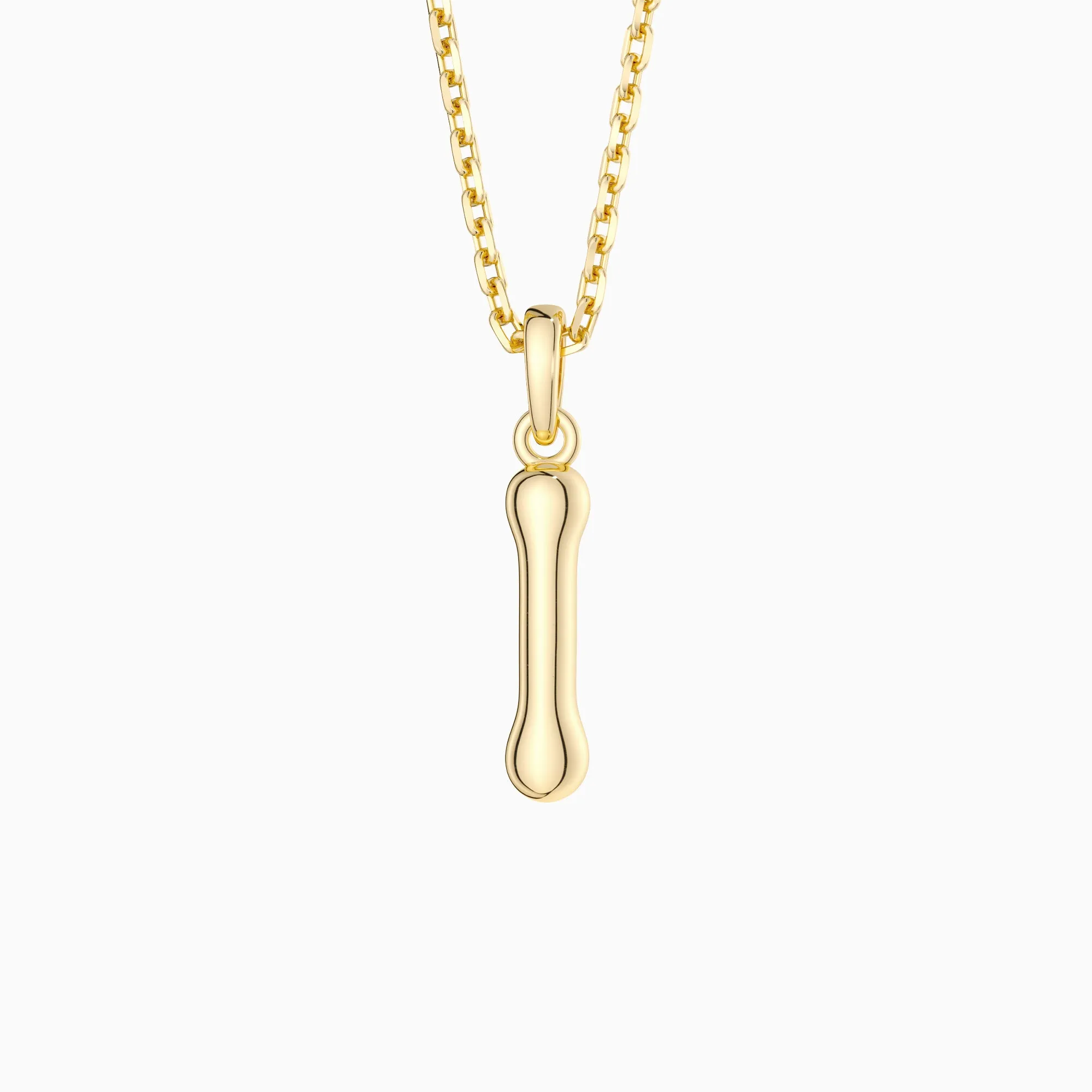 Bubble Initial Letter I Pendant Necklace sold by Vanimy Jewelry
