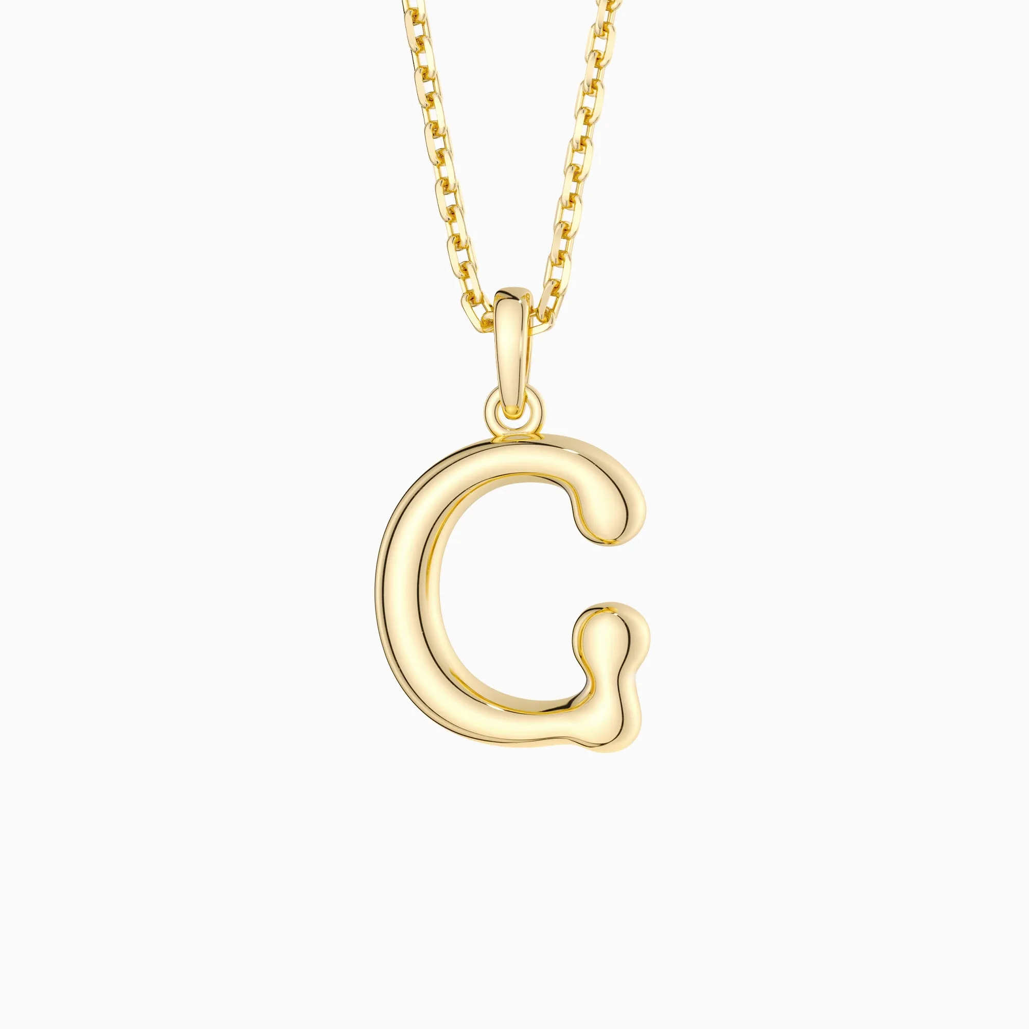 Bubble Initial Letter G Pendant Necklace sold by Vanimy Jewelry