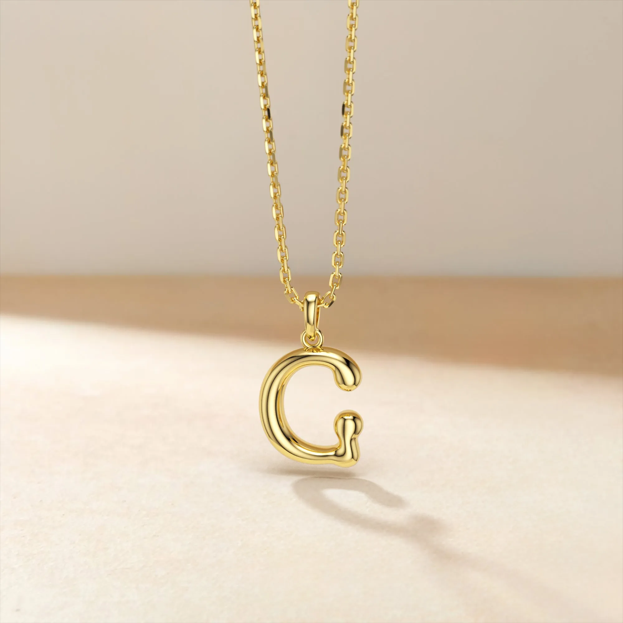 Bubble Initial Letter G Pendant Necklace sold by Vanimy Jewelry product image thumbnail 2