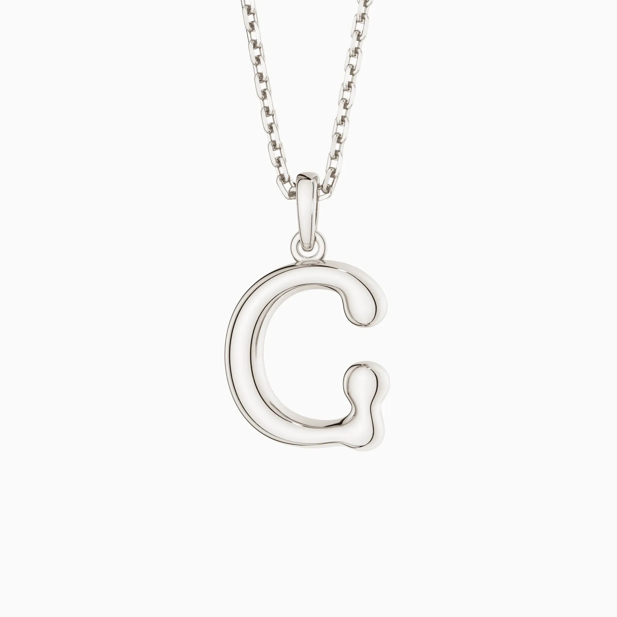 Bubble Initial Letter G Pendant Necklace sold by Vanimy Jewelry product image thumbnail 4