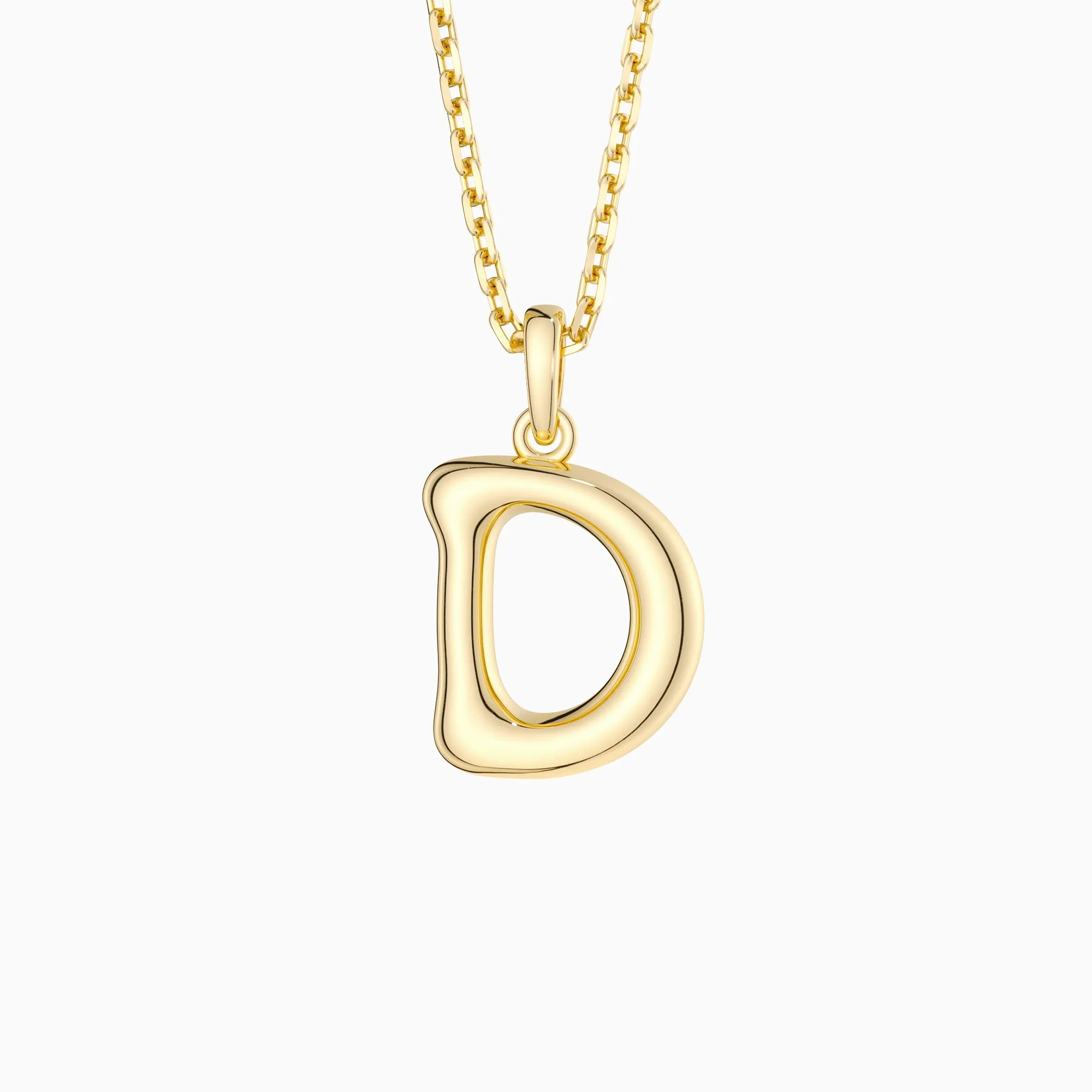 Bubble Initial Letter D Pendant Necklace sold by Vanimy Jewelry