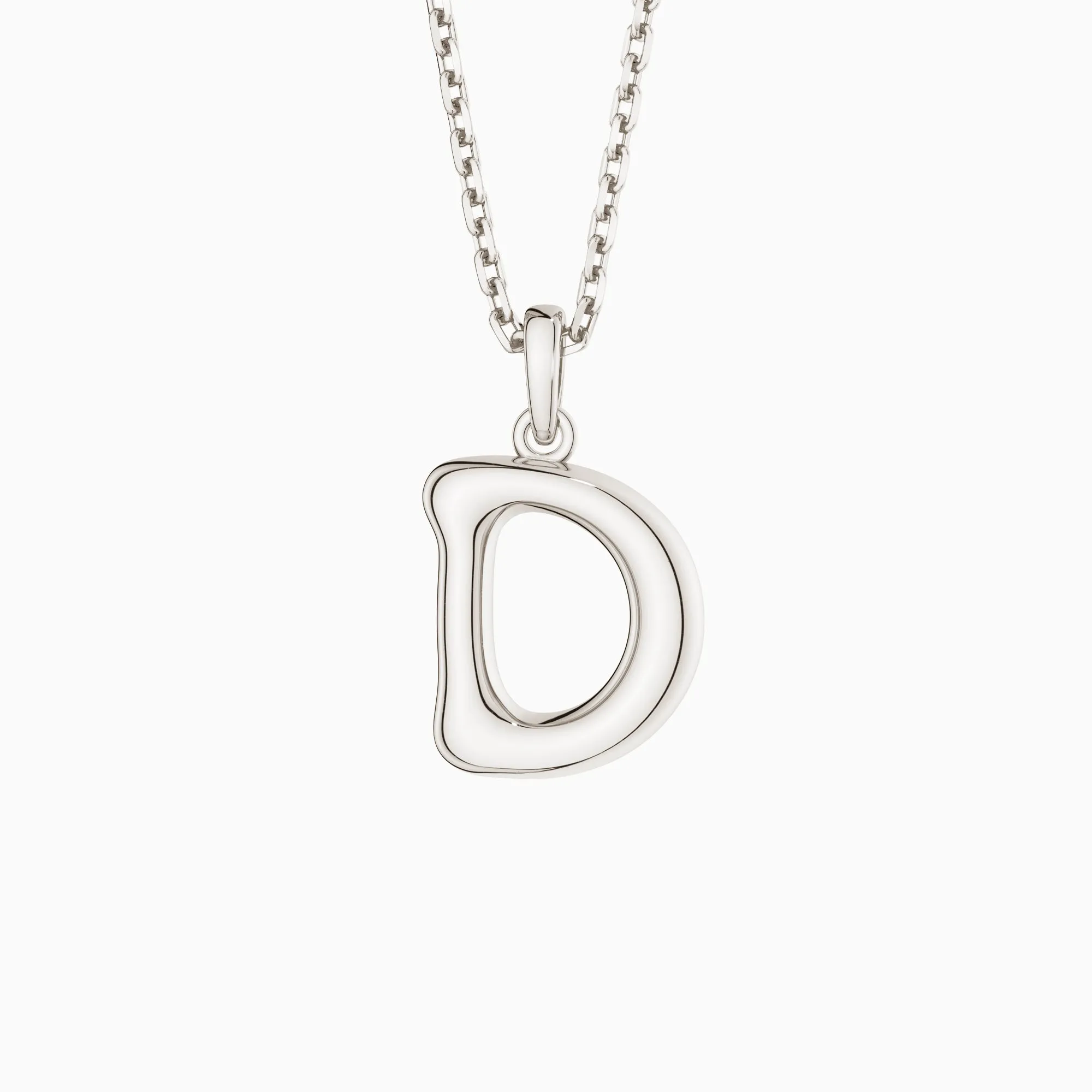 Bubble Initial Letter D Pendant Necklace sold by Vanimy Jewelry product image thumbnail 4