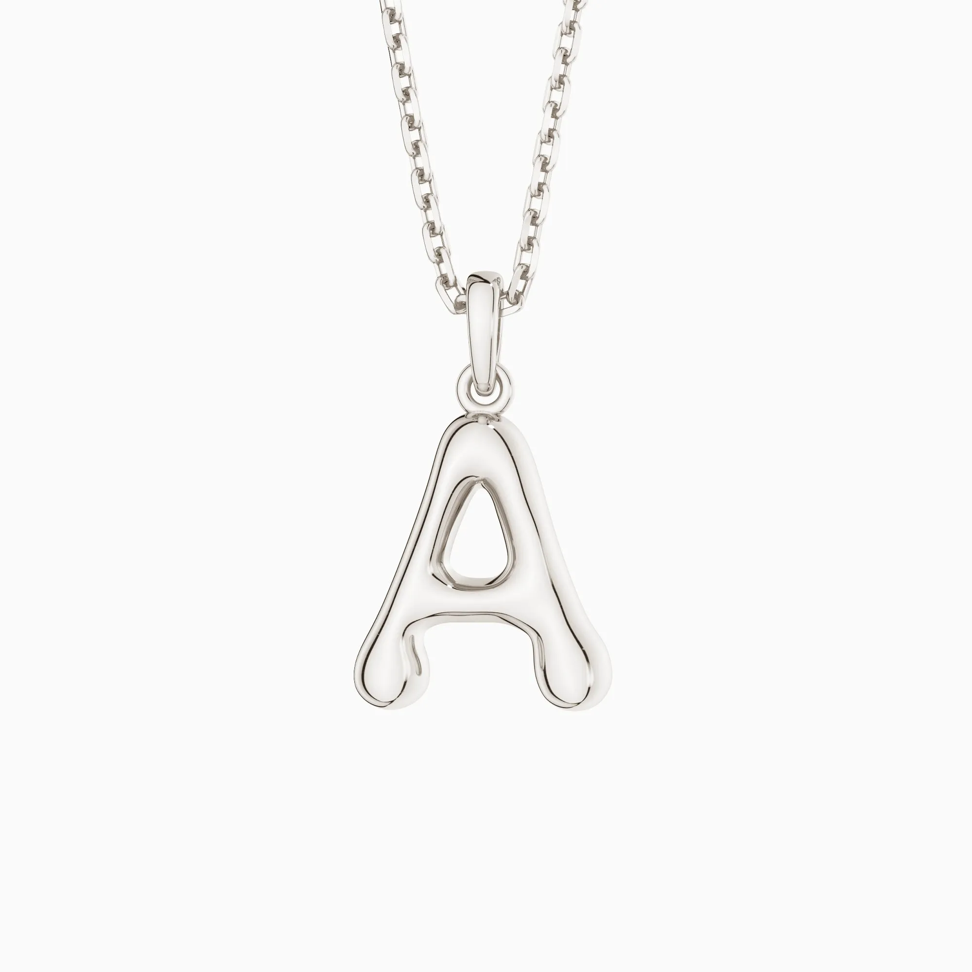 Bubble Initial Letter A-Z Pendant Necklace sold by Vanimy Jewelry product image thumbnail 2