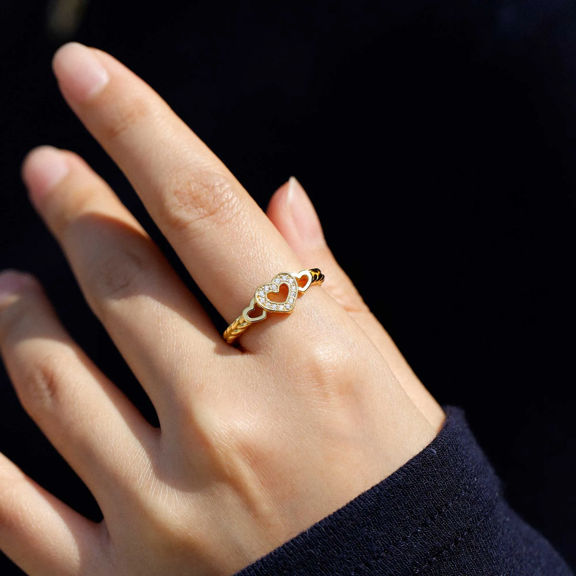 Personalized Infinity Love Knot Cord Ring sold by Vanimy Jewelry product image thumbnail 3