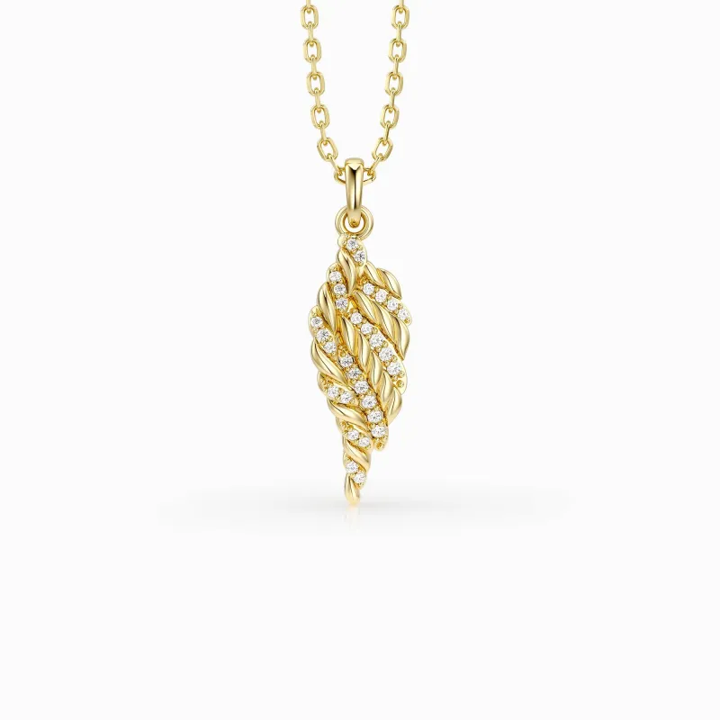 Braided Angel Wing Pendant Necklace sold by Vanimy Jewelry