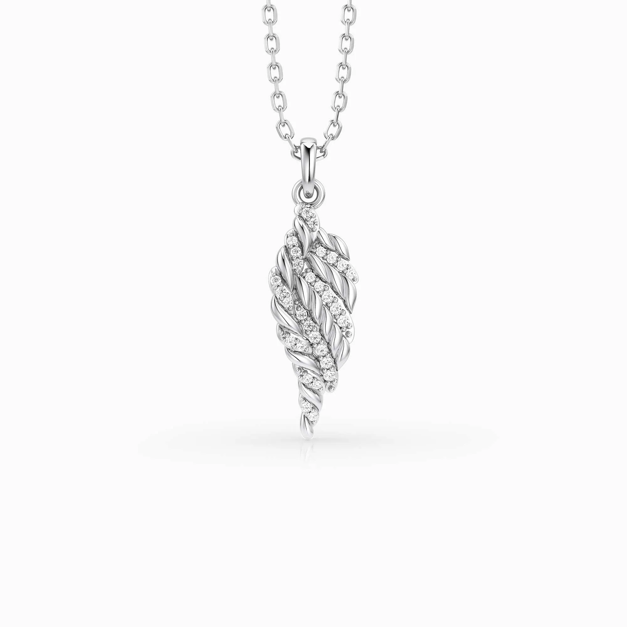Braided Angel Wing Pendant Necklace sold by Vanimy Jewelry product image thumbnail 5