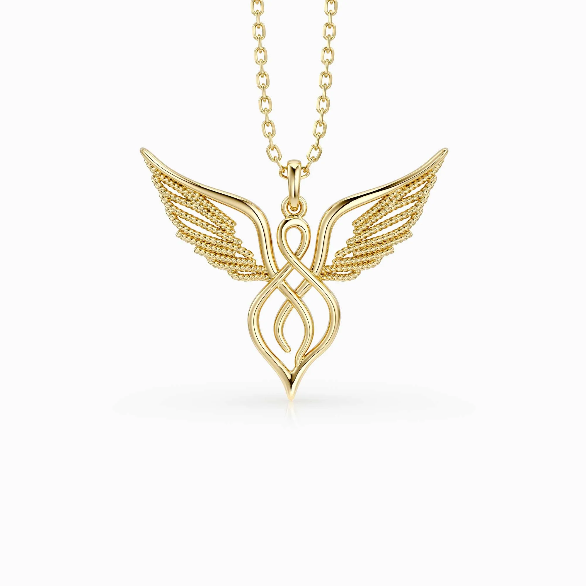 Braided Cord Angel Wing Necklace sold by Vanimy Jewelry