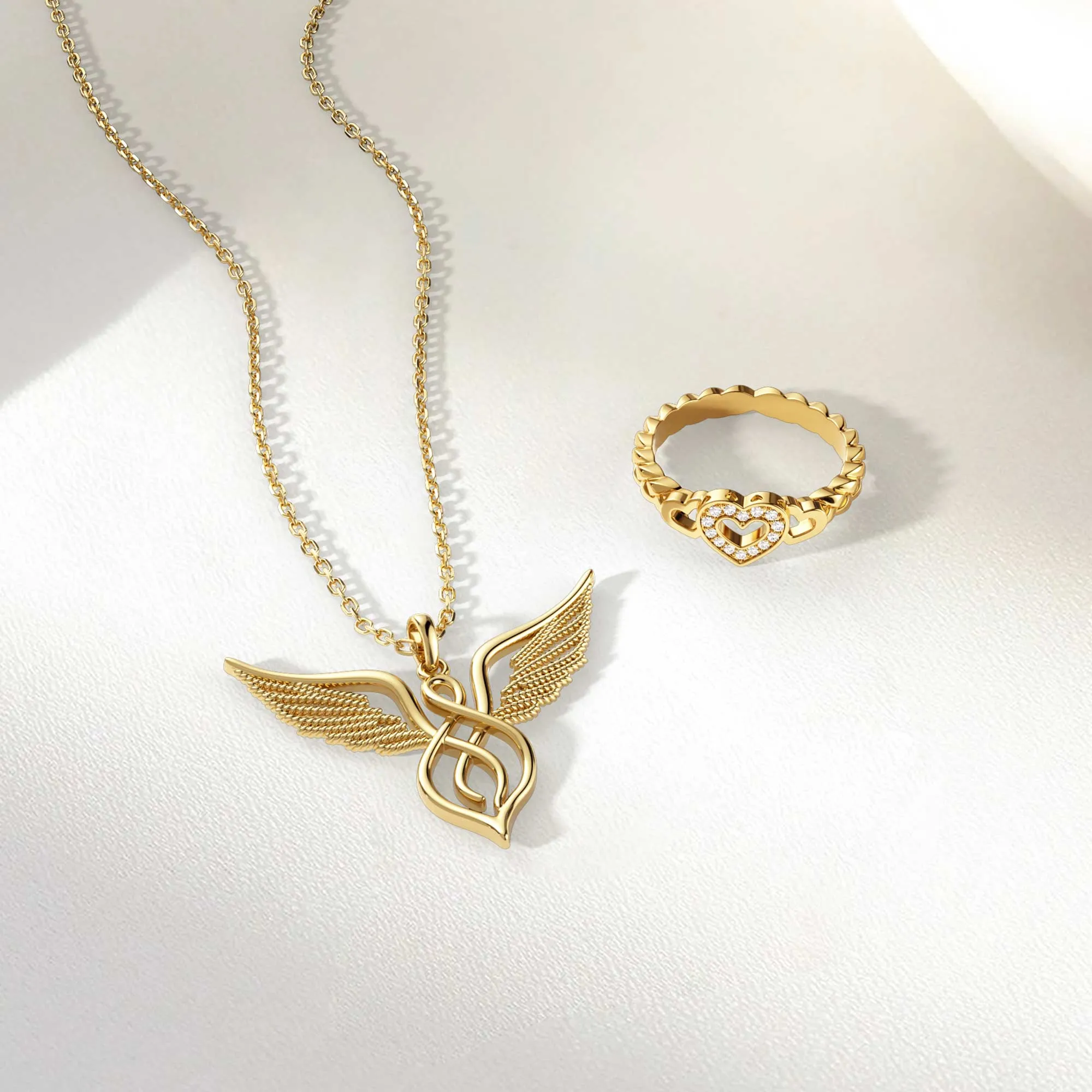 Braided Cord Angel Wing Necklace sold by Vanimy Jewelry product image thumbnail 4