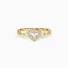 Personalized Braided Trinity Heart Ring sold by Vanimy Jewelry