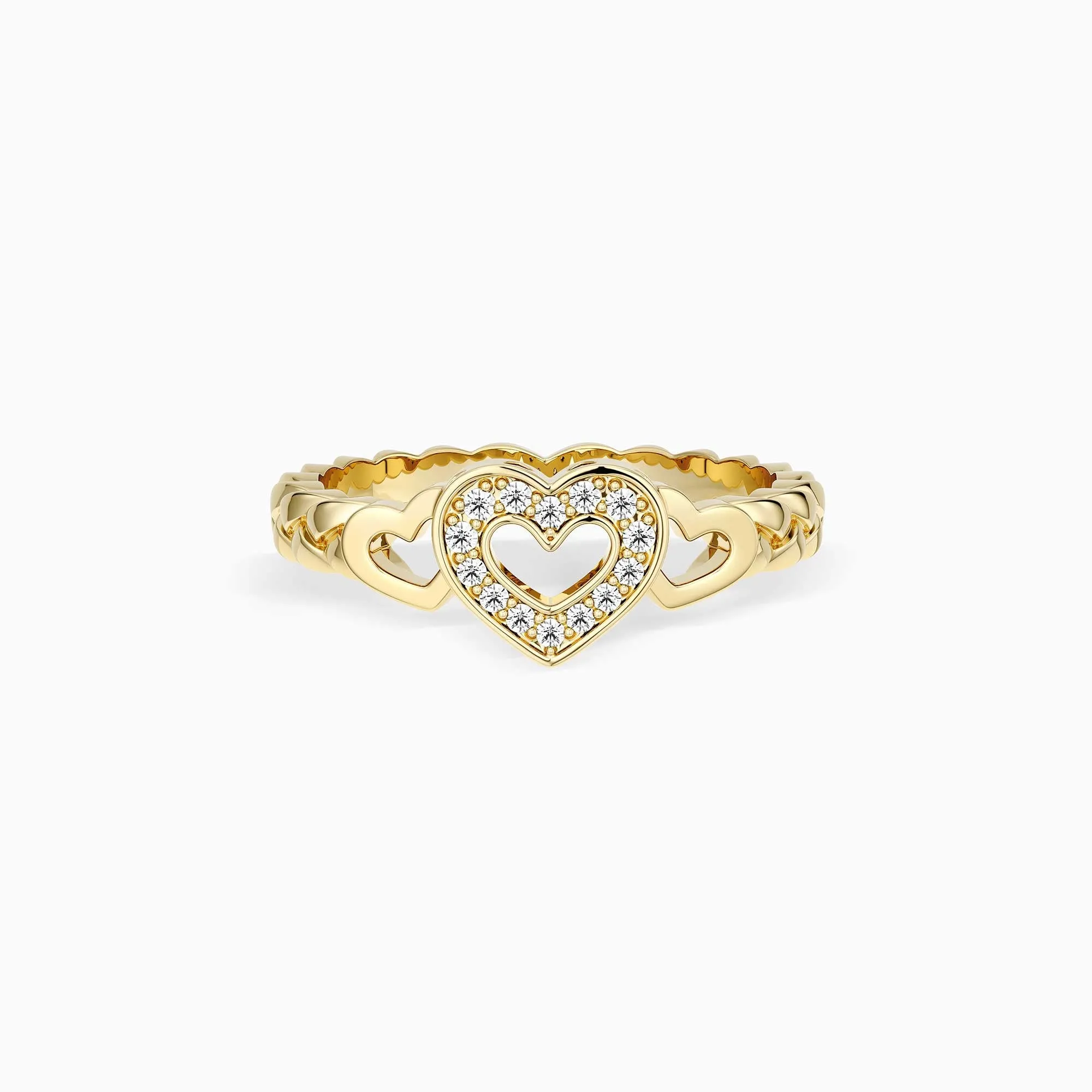 Braided Trinity Heart Ring sold by Vanimy Jewelry
