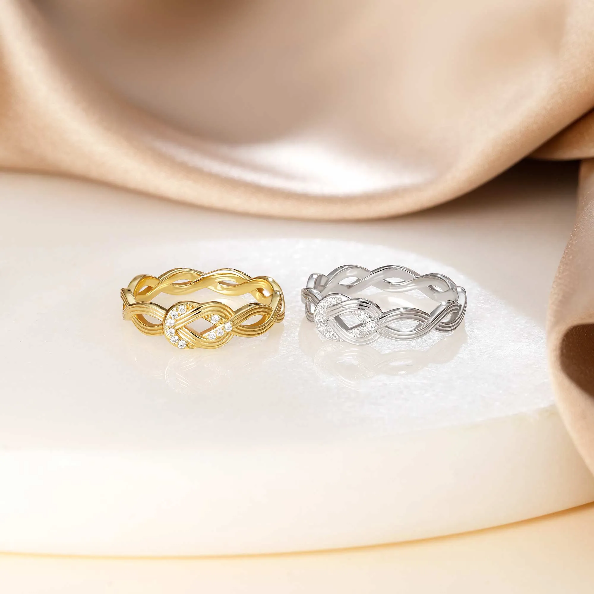 Bonding Knot Infinity Band Ring sold by Vanimy Jewelry product image thumbnail 4