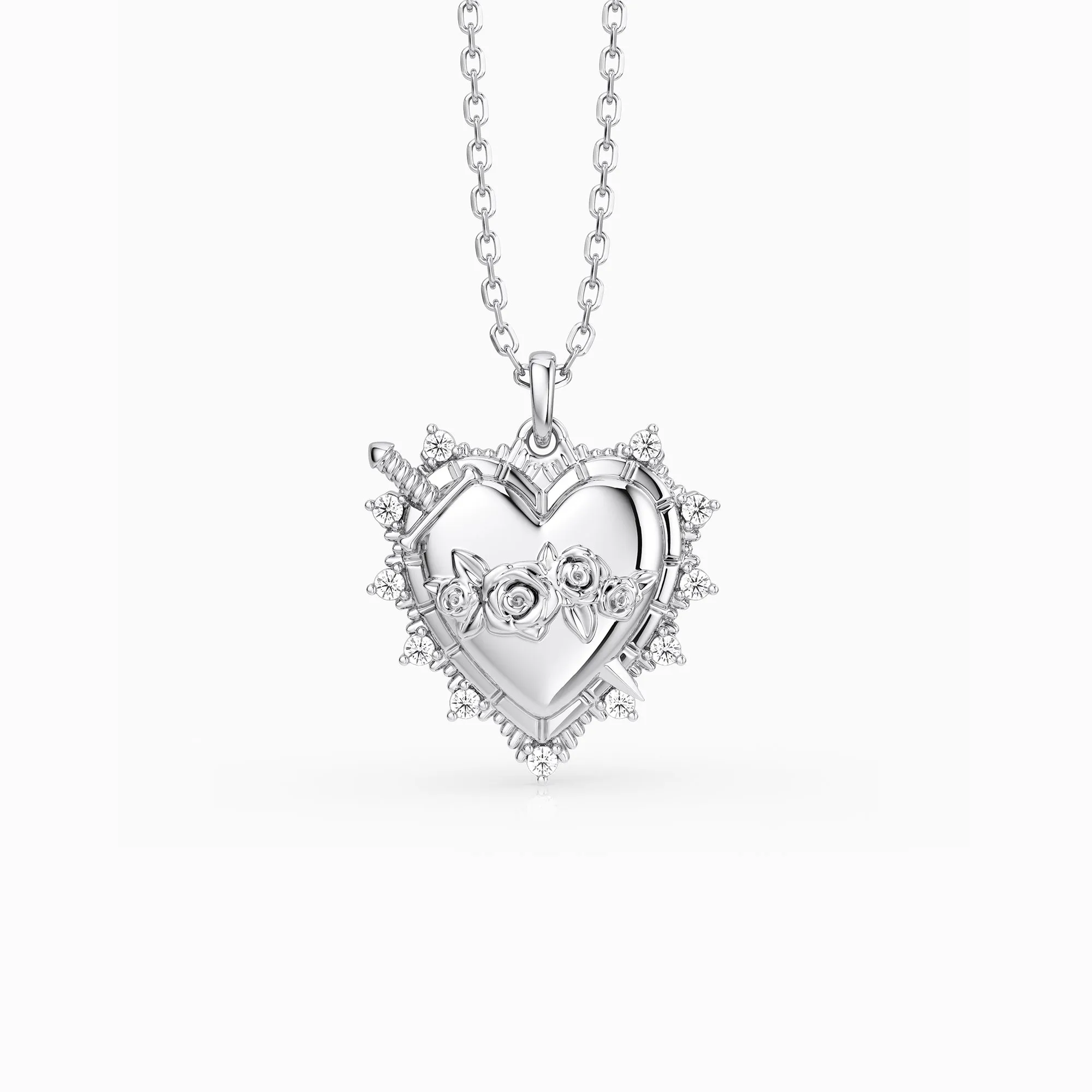 Sacred Heart Rose Necklace sold by Vanimy Jewelry product image thumbnail 4