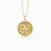 Floral Blessing Compass Medallion Necklace sold by Vanimy Jewelry