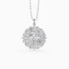 Personalized Floral Blessing Compass Medallion Necklace sold by Vanimy Jewelry