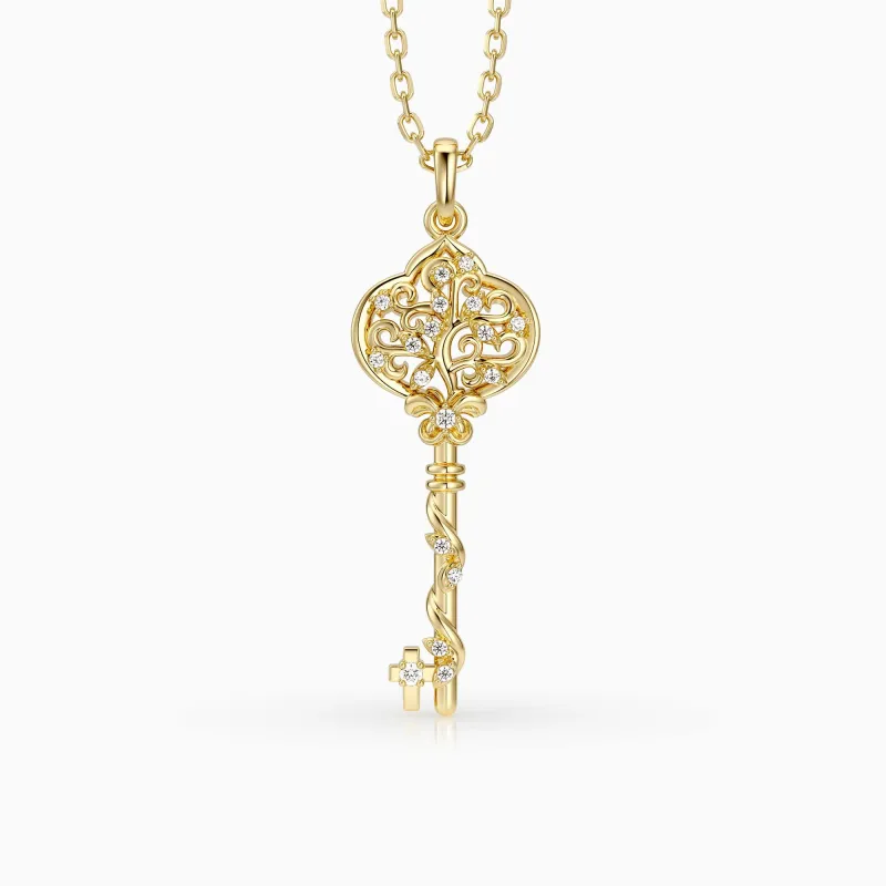 Manifestation Key to Growth Necklace sold by Vanimy Jewelry