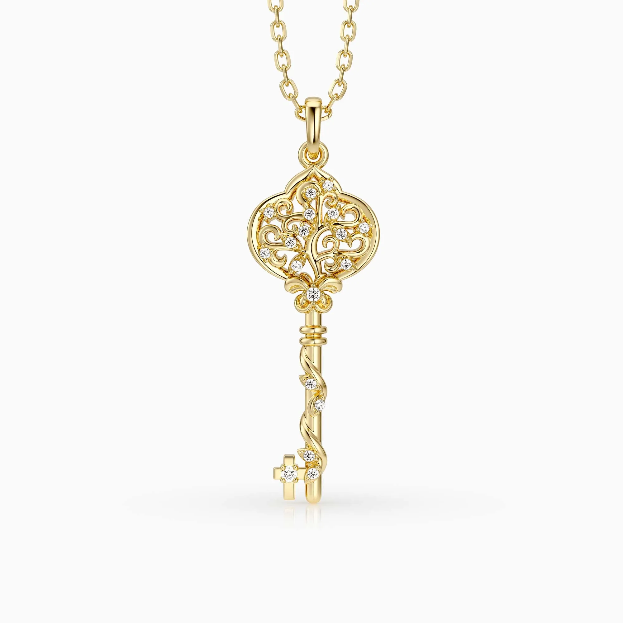 Manifestation Key to Growth Necklace sold by Vanimy Jewelry