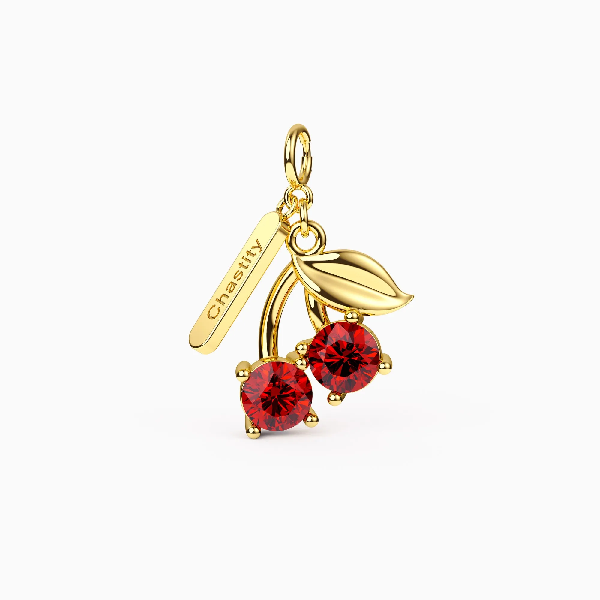 Fruits of Spirit Chastity Cherry Charm sold by Vanimy Jewelry