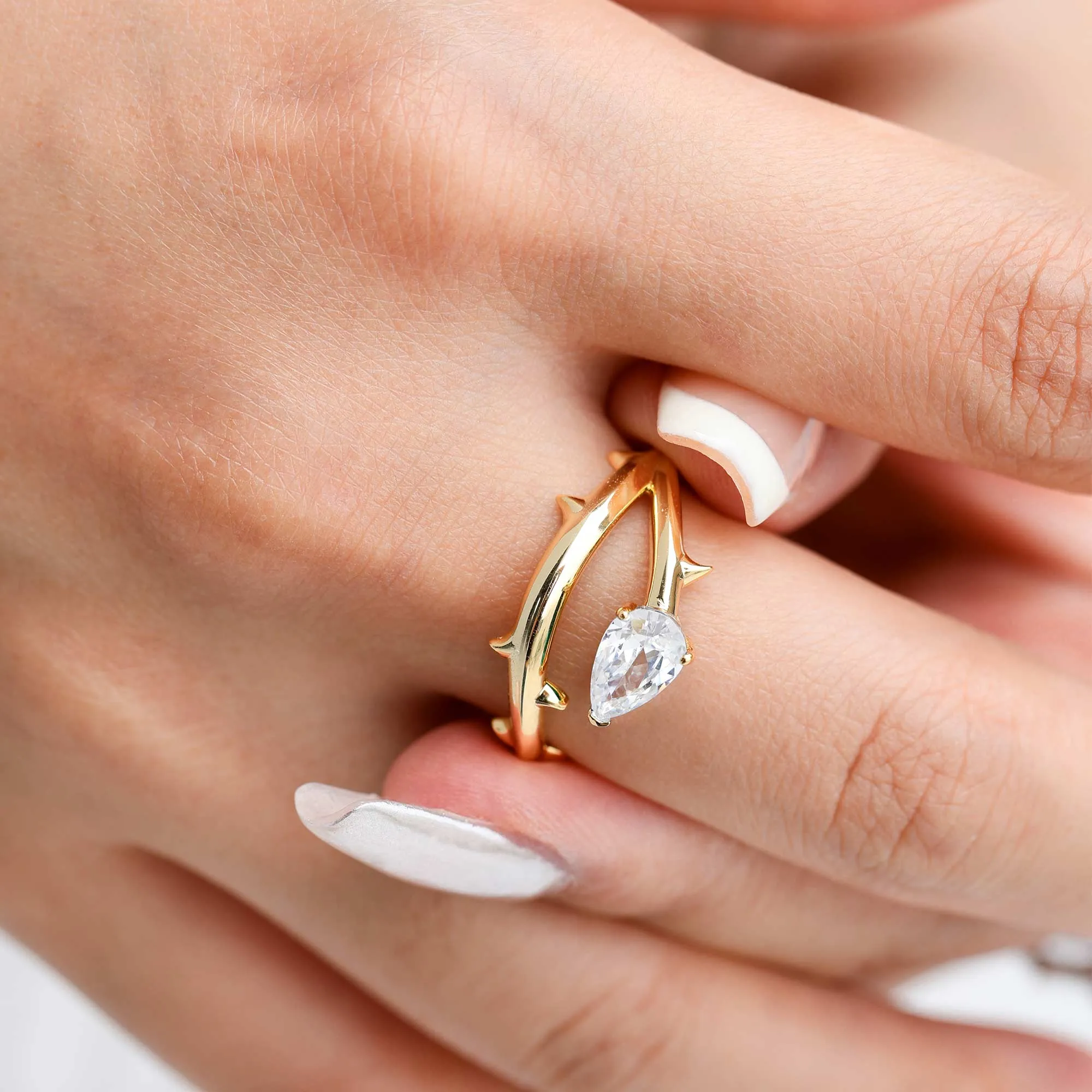 Thorns Pear Statement Ring sold by Vanimy Jewelry product image thumbnail 2