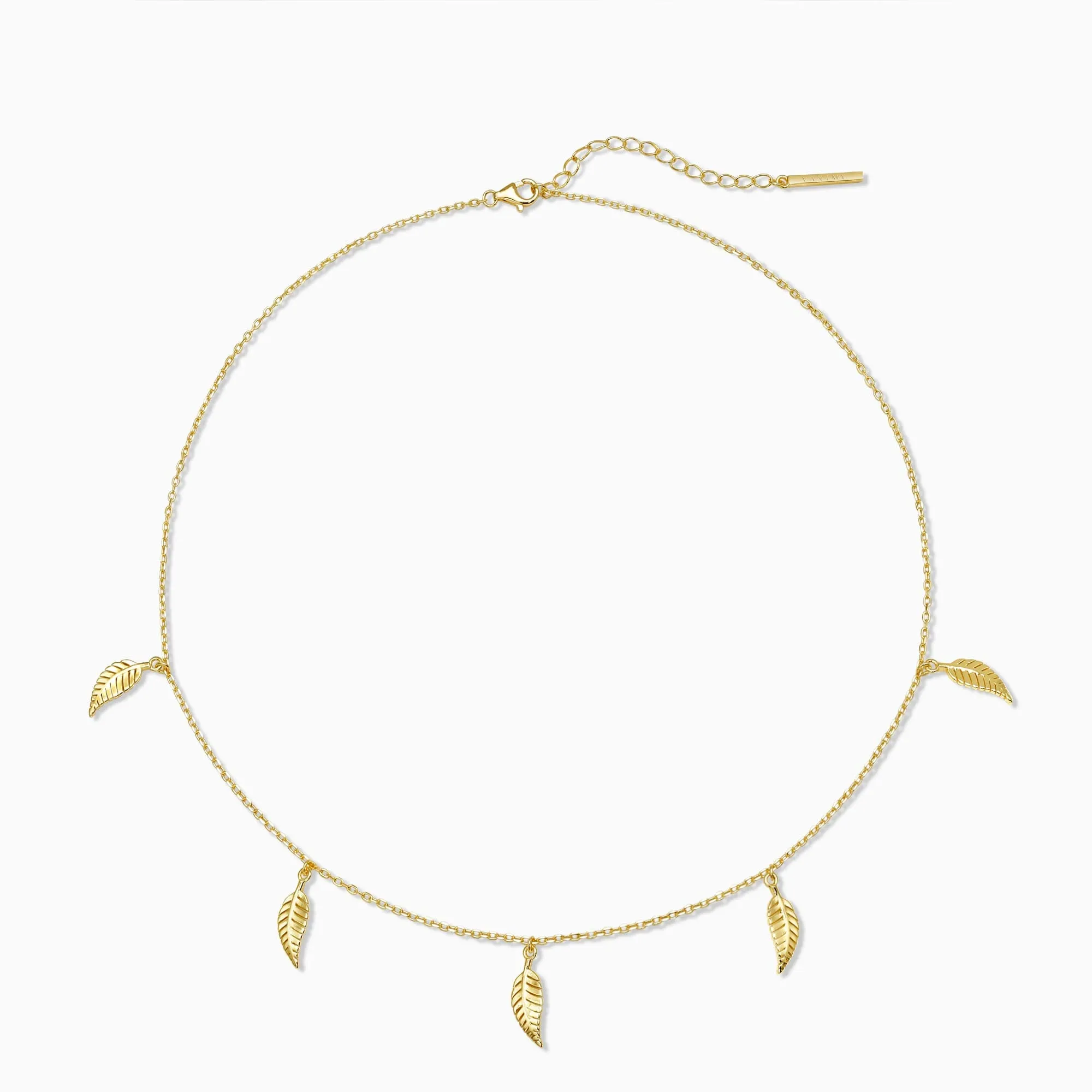 Palm Leaf Station Necklace sold by Vanimy Jewelry