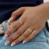 Two-Tone Highs and Lows Chain Rings sold by Vanimy Jewelry