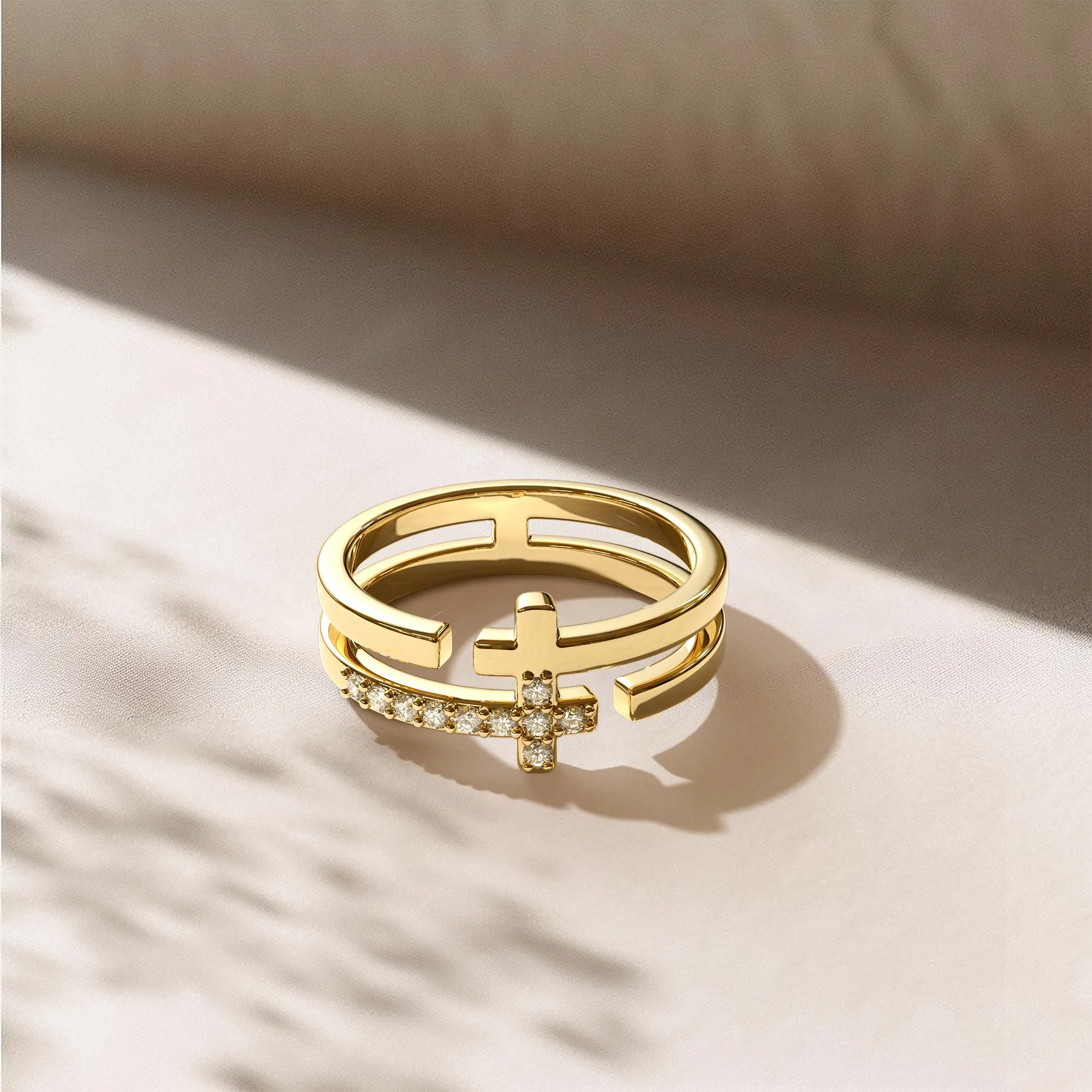 Tiered Cross Ring sold by Vanimy Jewelry product image thumbnail 3