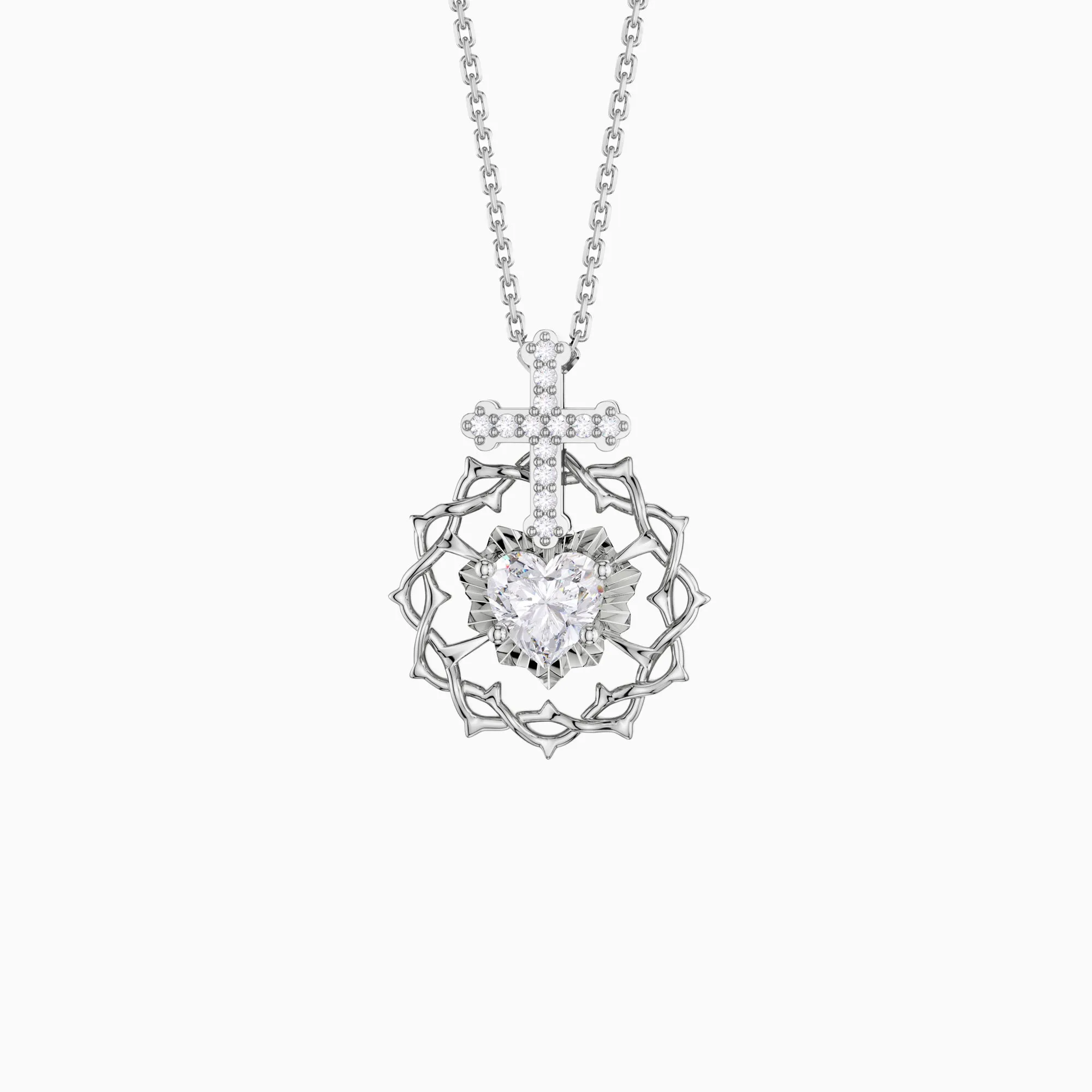 The Sacred Heart Pendant Necklace sold by Vanimy Jewelry