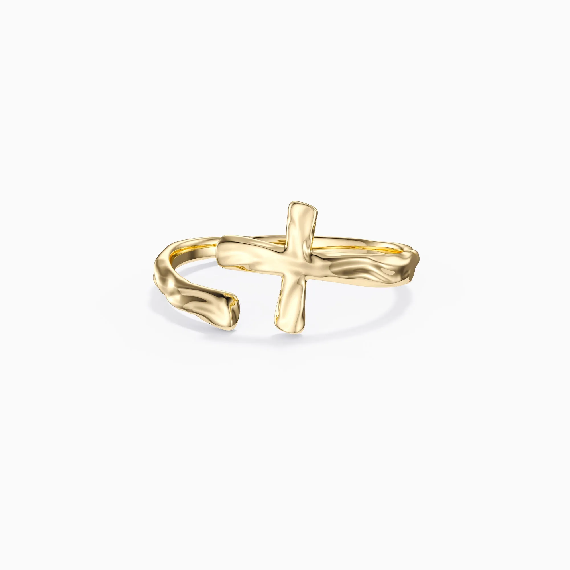 Liquid Open Cross Ring sold by Vanimy Jewelry