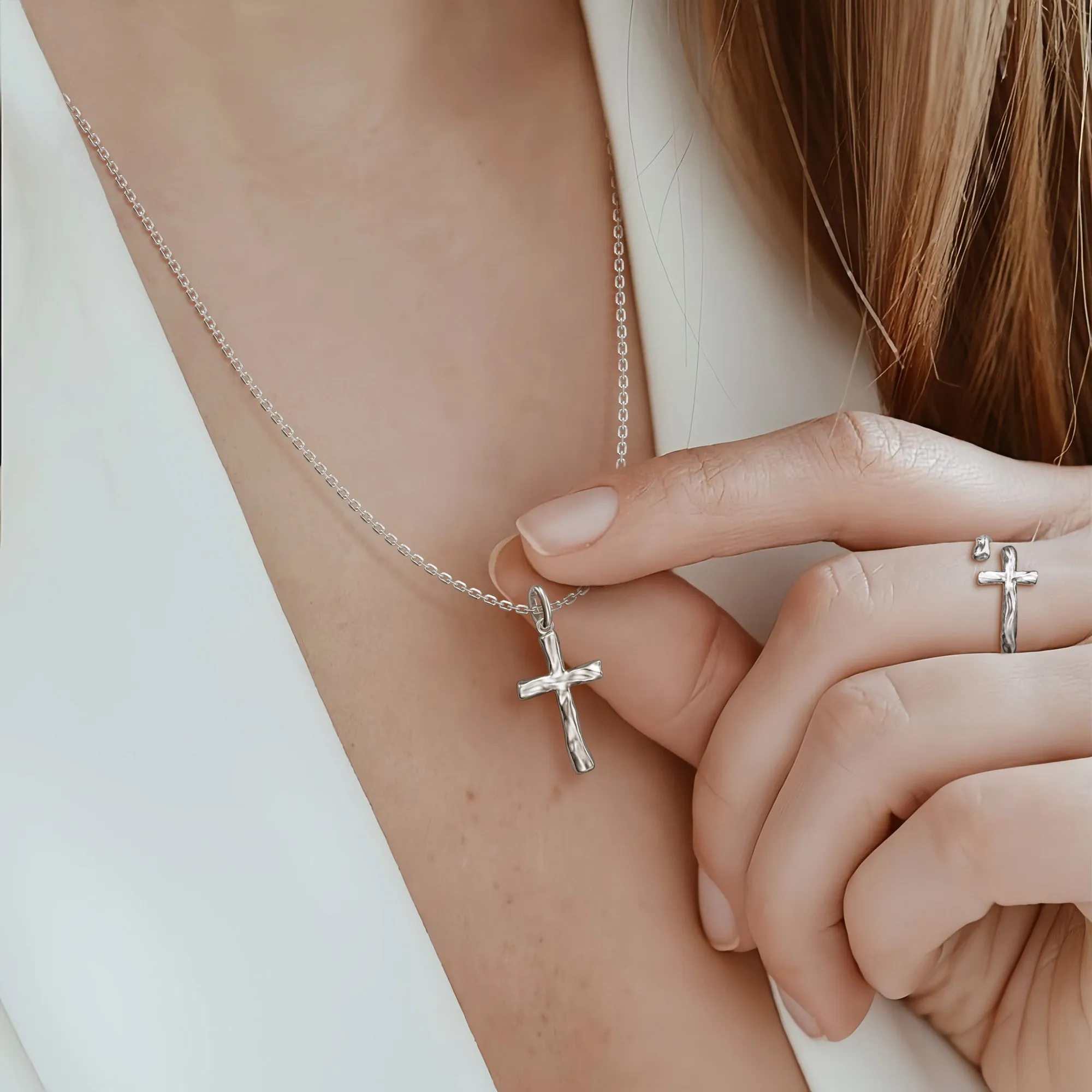 Liquid Open Cross Ring sold by Vanimy Jewelry product image thumbnail 3