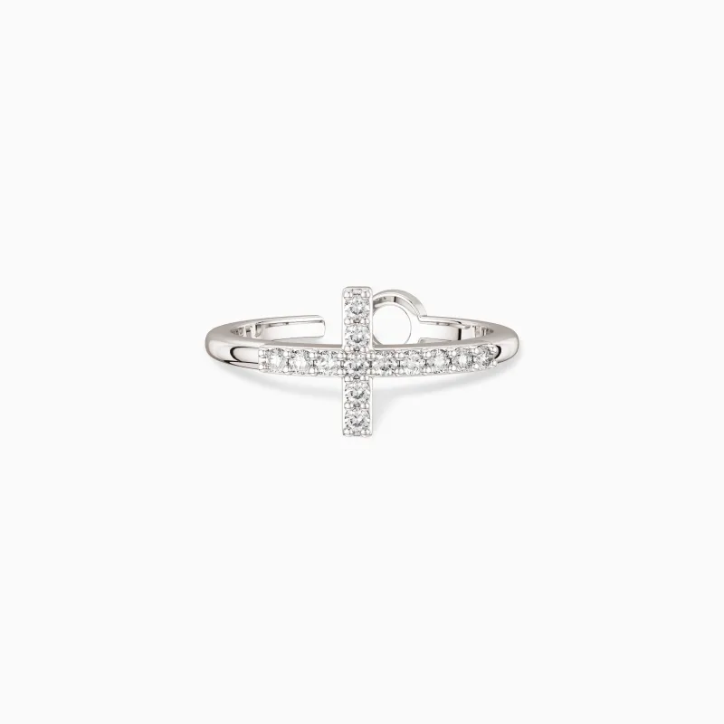 Divine Infinity Cross Ring sold by Vanimy Jewelry