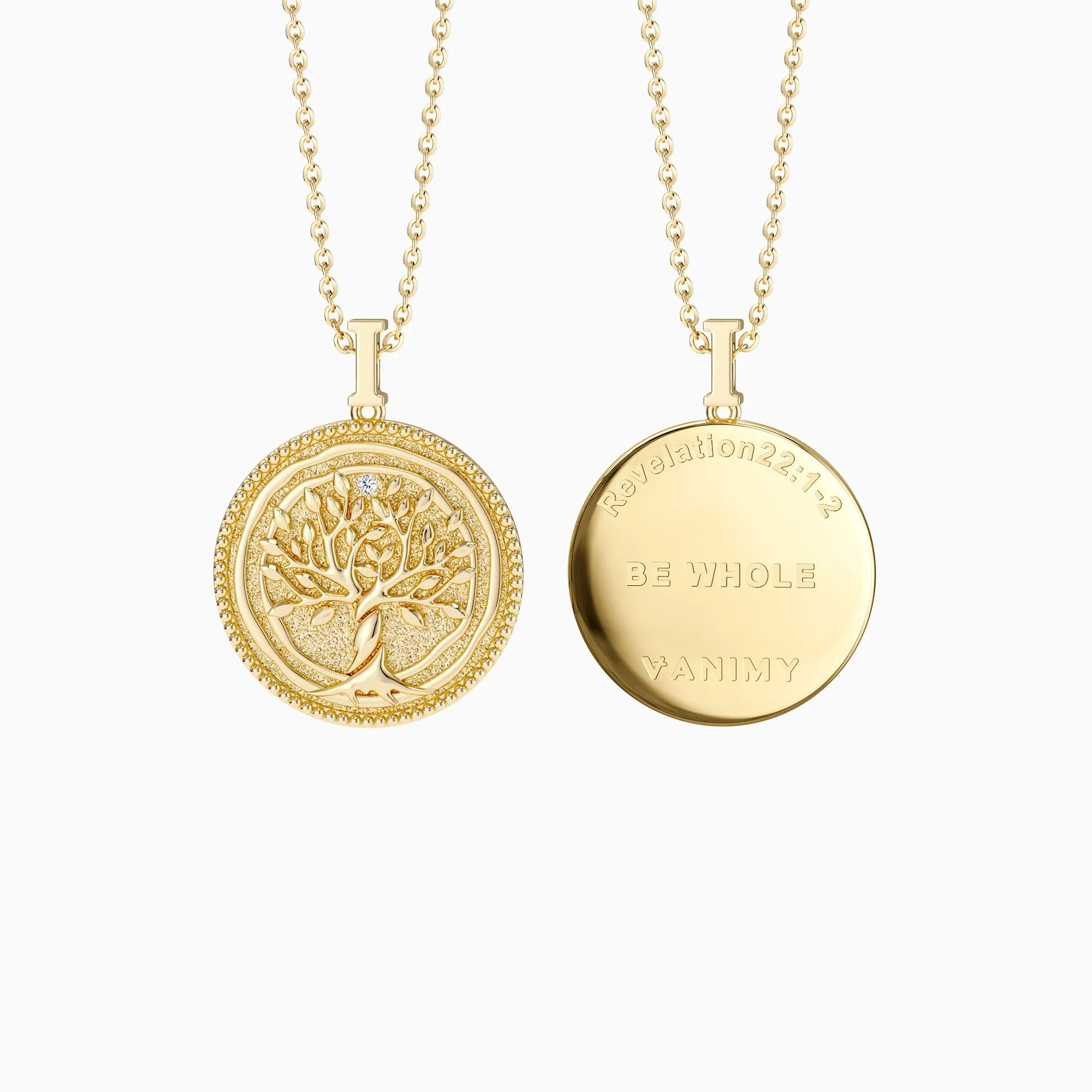 Promised Land Tree of Life Amulet Coin Medallion Necklace sold by Vanimy Jewelry product image thumbnail 2