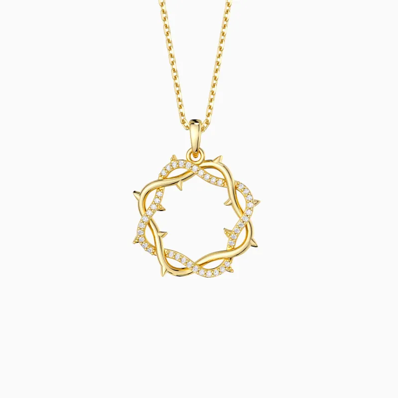 Modern Crown of Thorns Pendant Necklace sold by Vanimy Jewelry