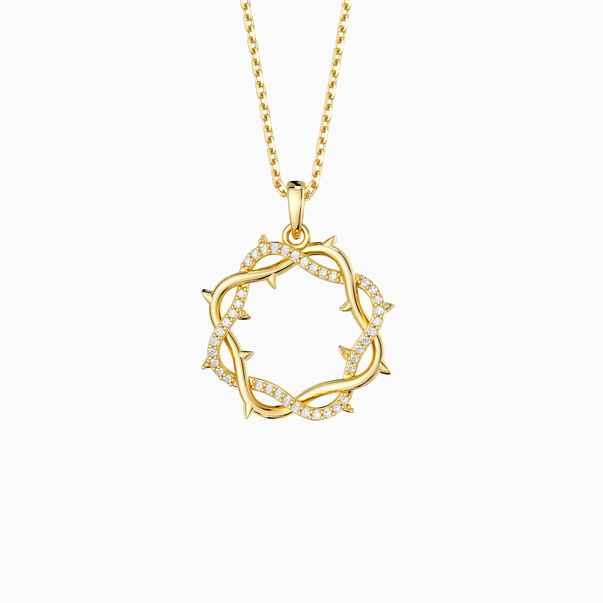 Modern Crown of Thorns Pendant Necklace sold by Vanimy Jewelry
