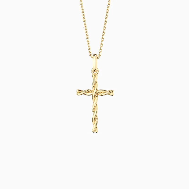 Interwoven Knot Cross Pendant Necklace sold by Vanimy Jewelry