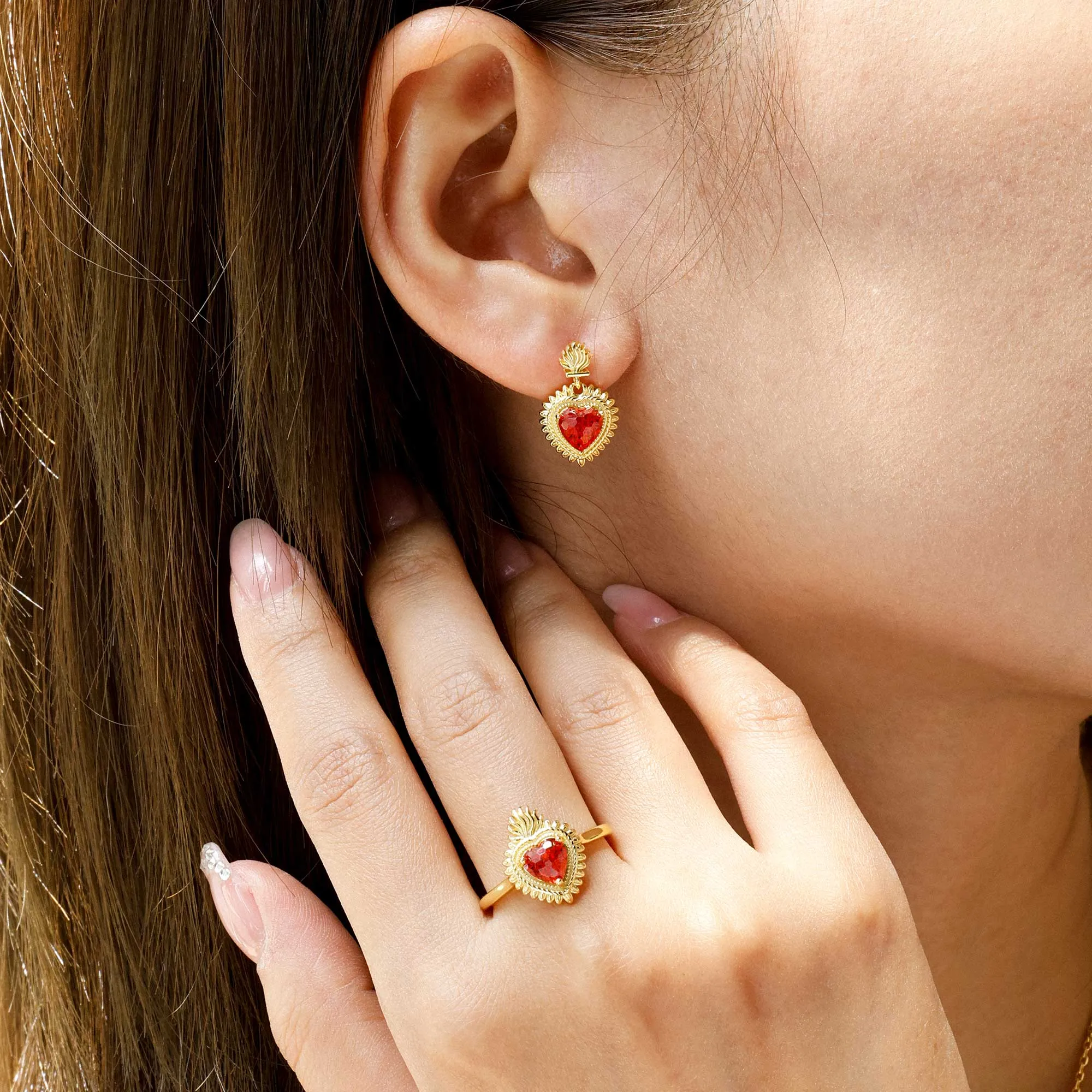 Nova Heart Earrings sold by Vanimy Jewelry product image thumbnail 3