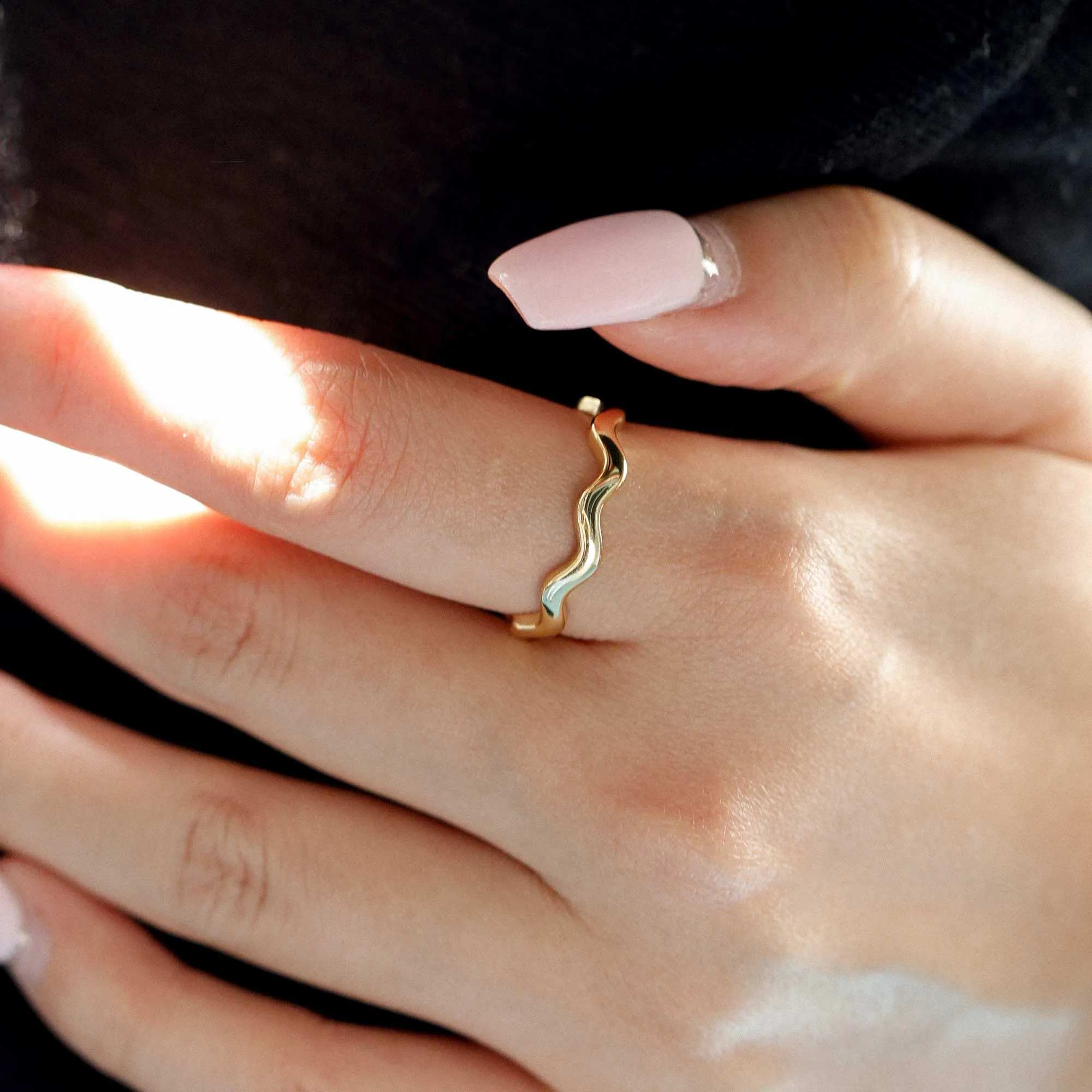 Elysian Wave Stacking Ring sold by Vanimy Jewelry product image thumbnail 2