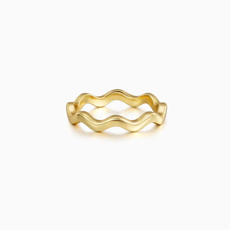Elysian Wave Stacking Ring sold by Vanimy Jewelry