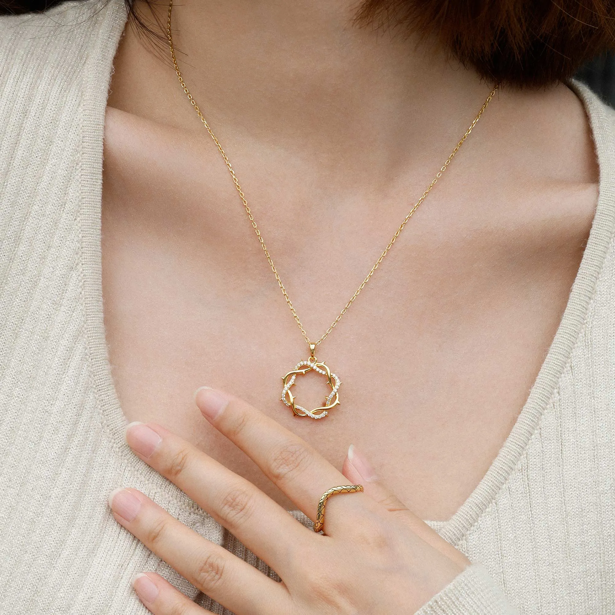 Pavé Wavy Enamel Stacking Ring sold by Vanimy Jewelry product image thumbnail 5