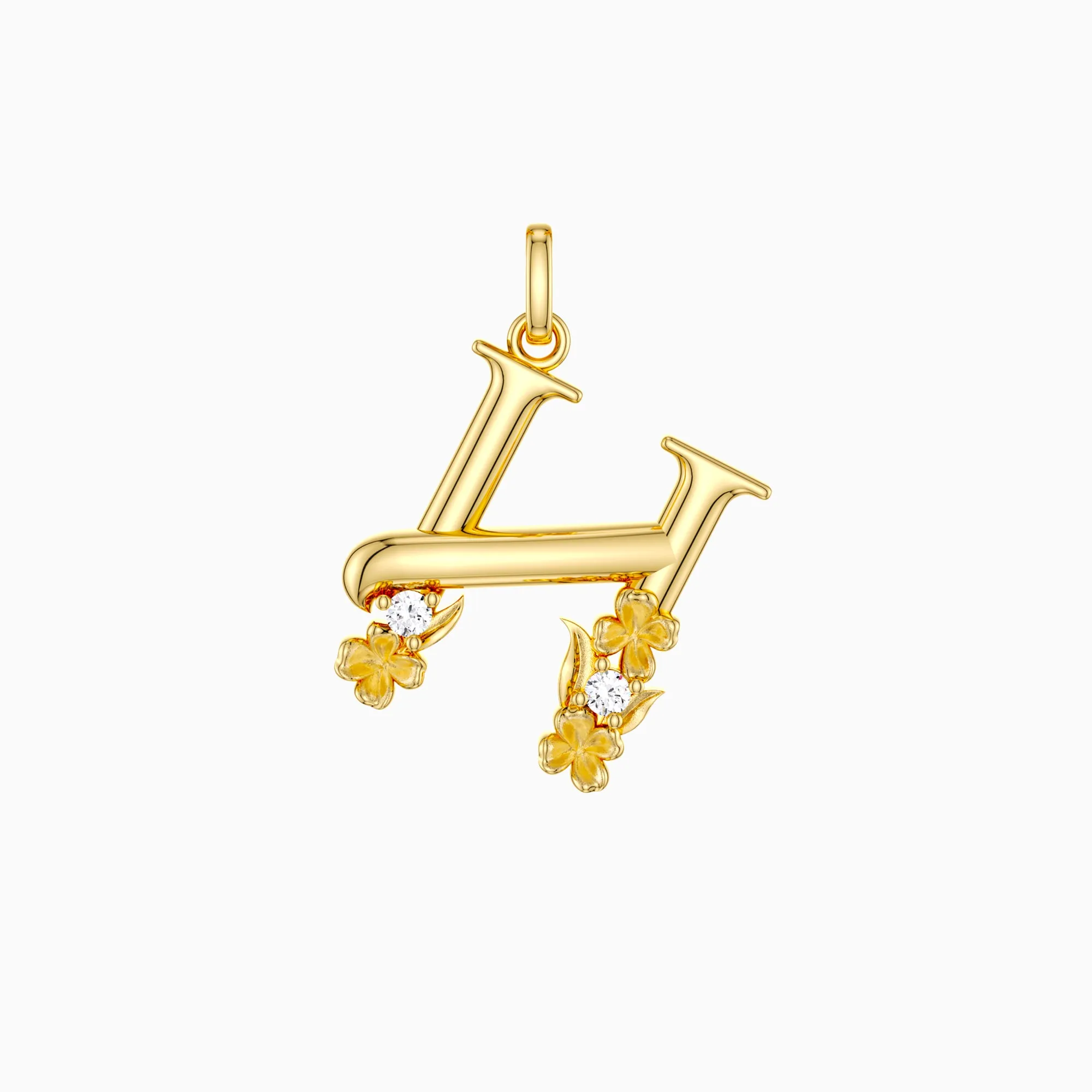 Hyssop Blossom Letter H Pendant sold by Vanimy Jewelry