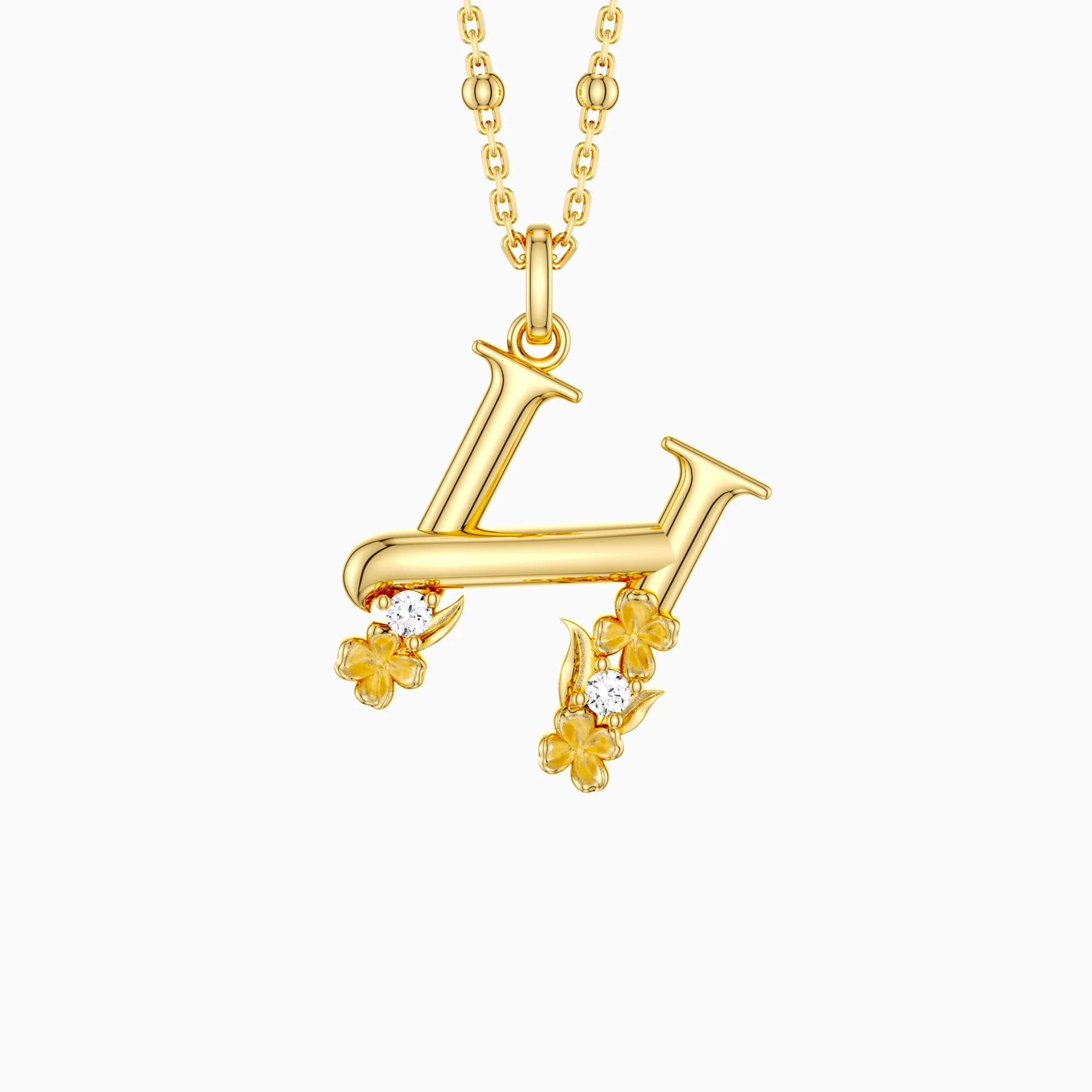 Hyssop Blossom Letter H Pendant sold by Vanimy Jewelry product image thumbnail 2