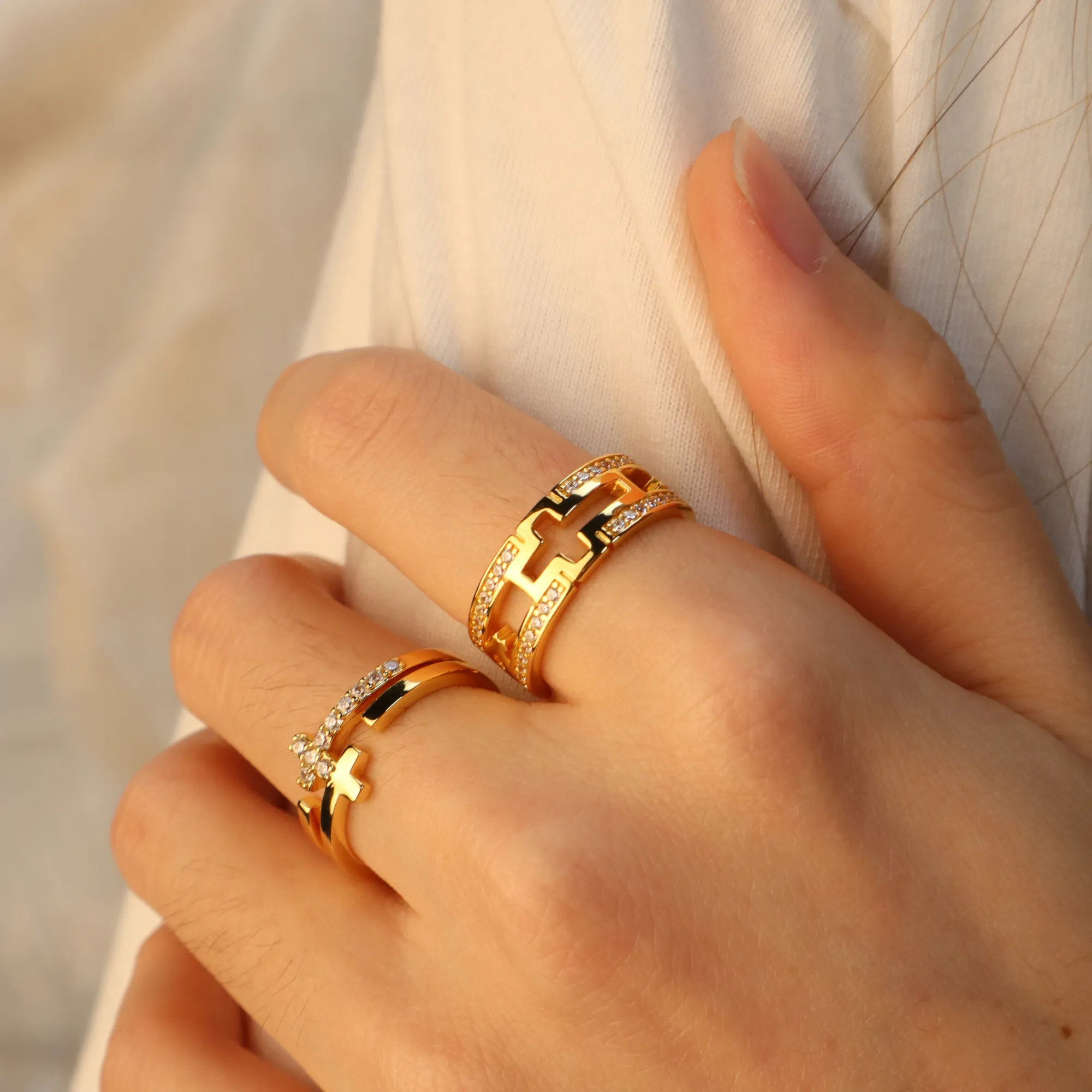 Cut Out Cross Ichthys Ring sold by Vanimy Jewelry product image thumbnail 3