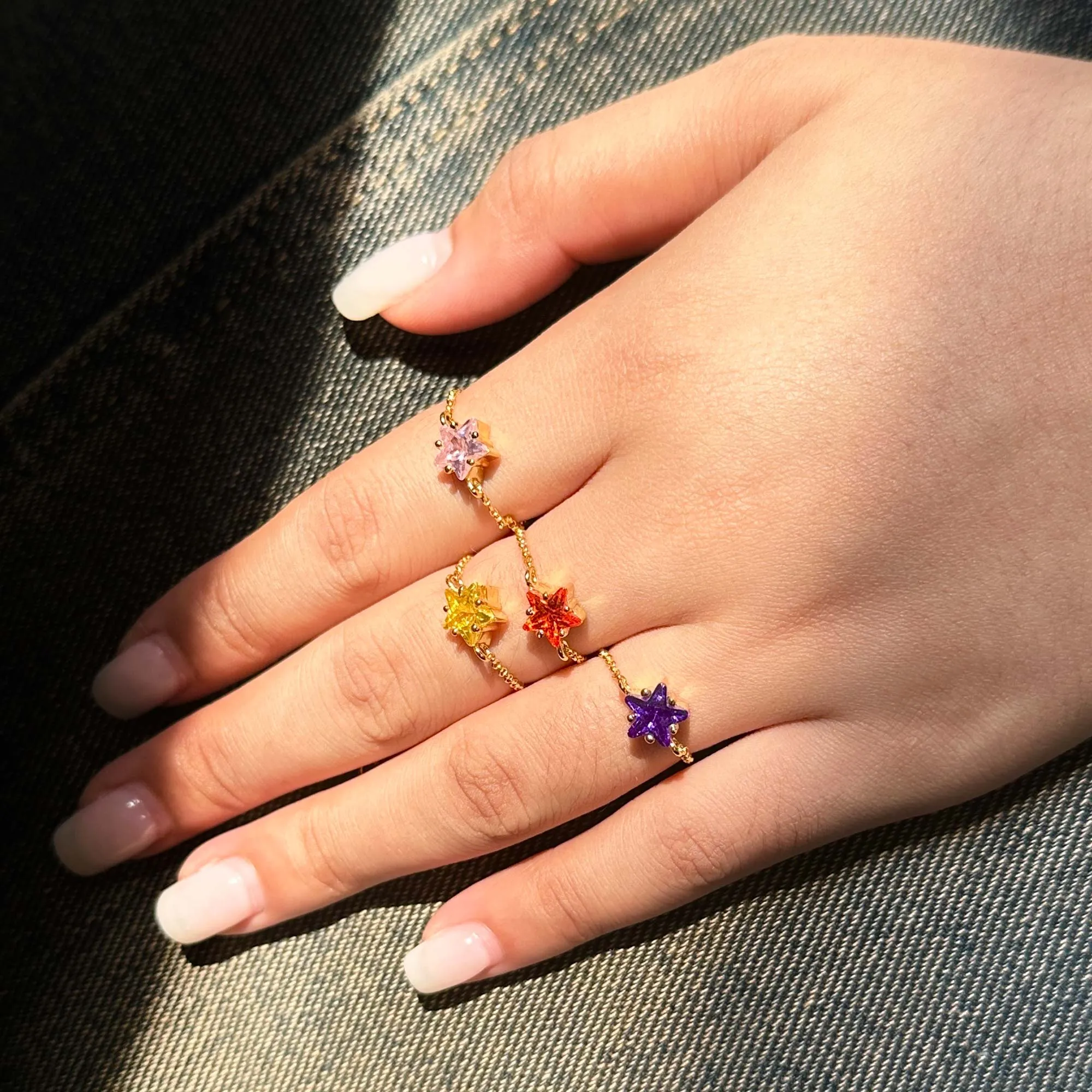 Wish Upon a Star Adjustable Chain Ring sold by Vanimy Jewelry product image thumbnail 5