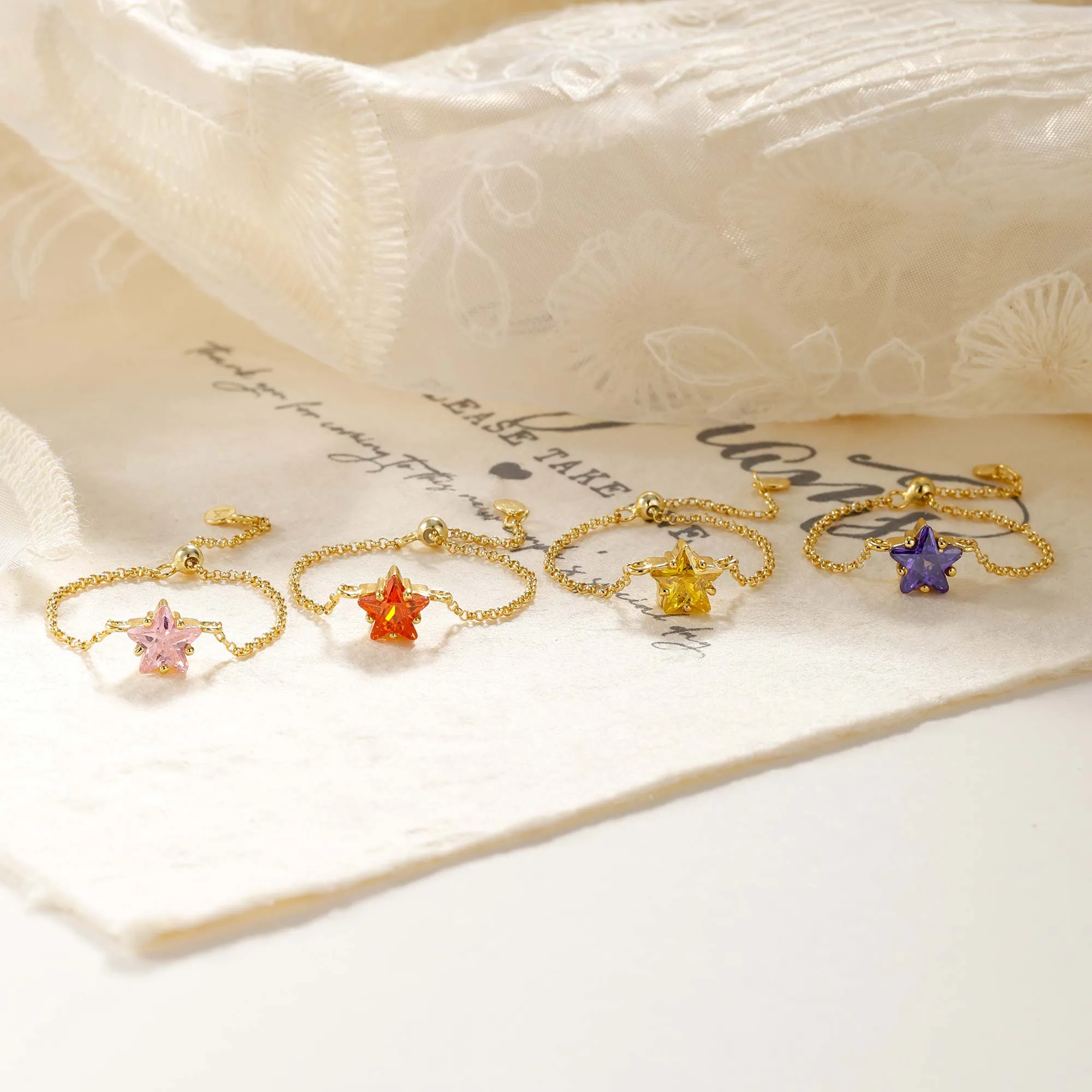 Wish Upon a Star Adjustable Chain Ring sold by Vanimy Jewelry product image thumbnail 4