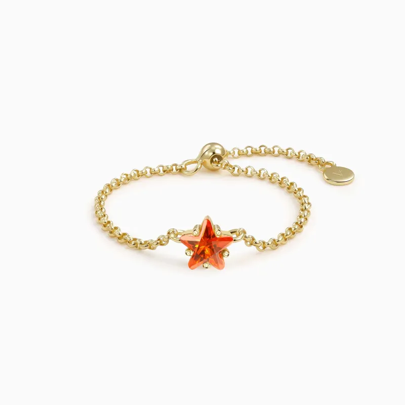 Wish Upon a Star Adjustable Chain Ring sold by Vanimy Jewelry