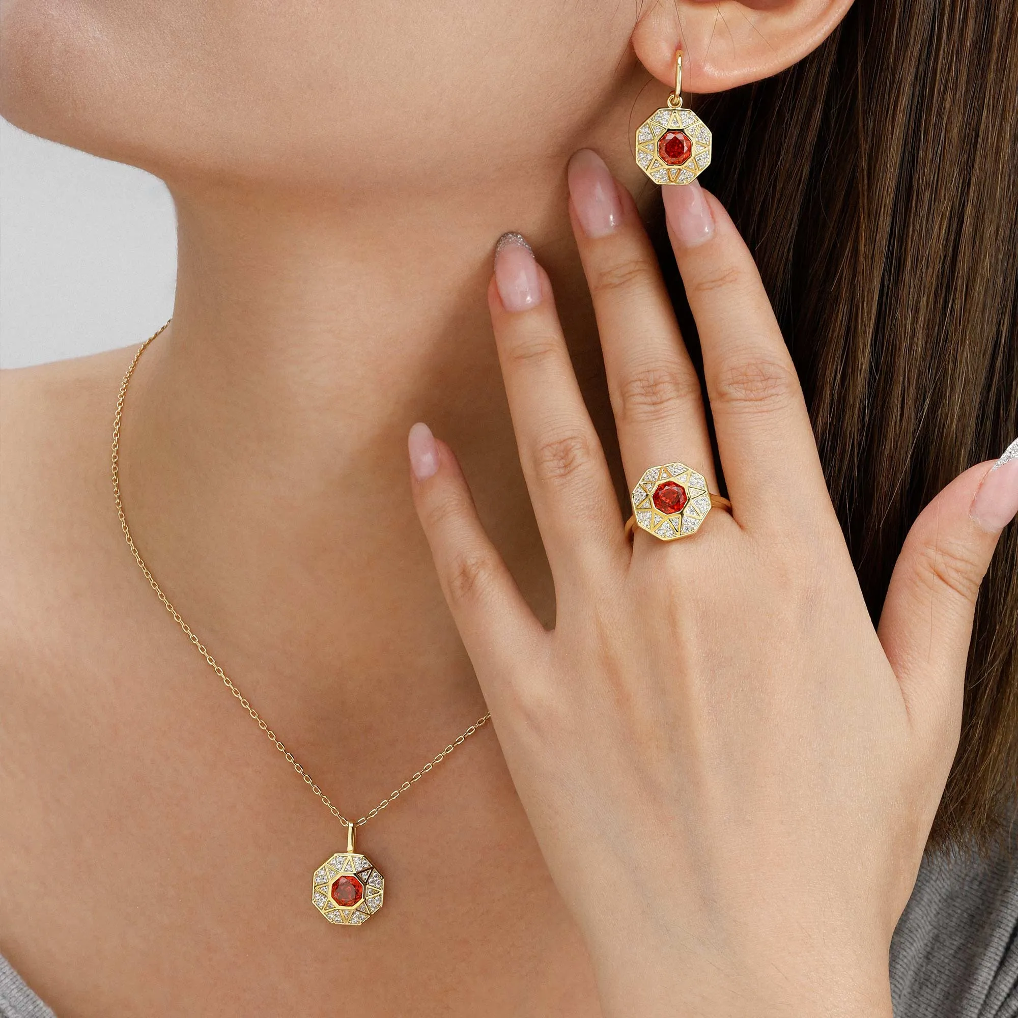 Radiant Light of Truth Octagon Drop Earrings sold by Vanimy Jewelry product image thumbnail 5