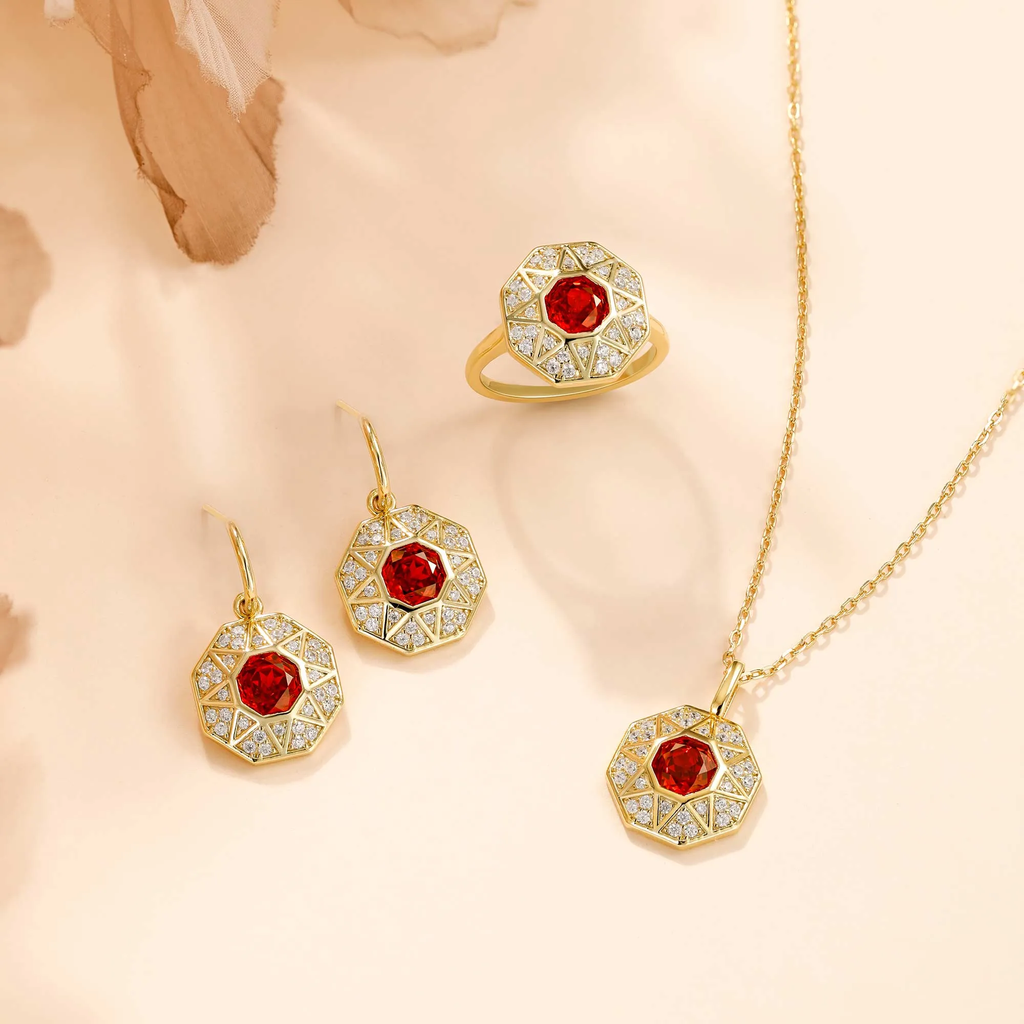 Radiant Light of Truth Octagon Drop Earrings sold by Vanimy Jewelry product image thumbnail 3