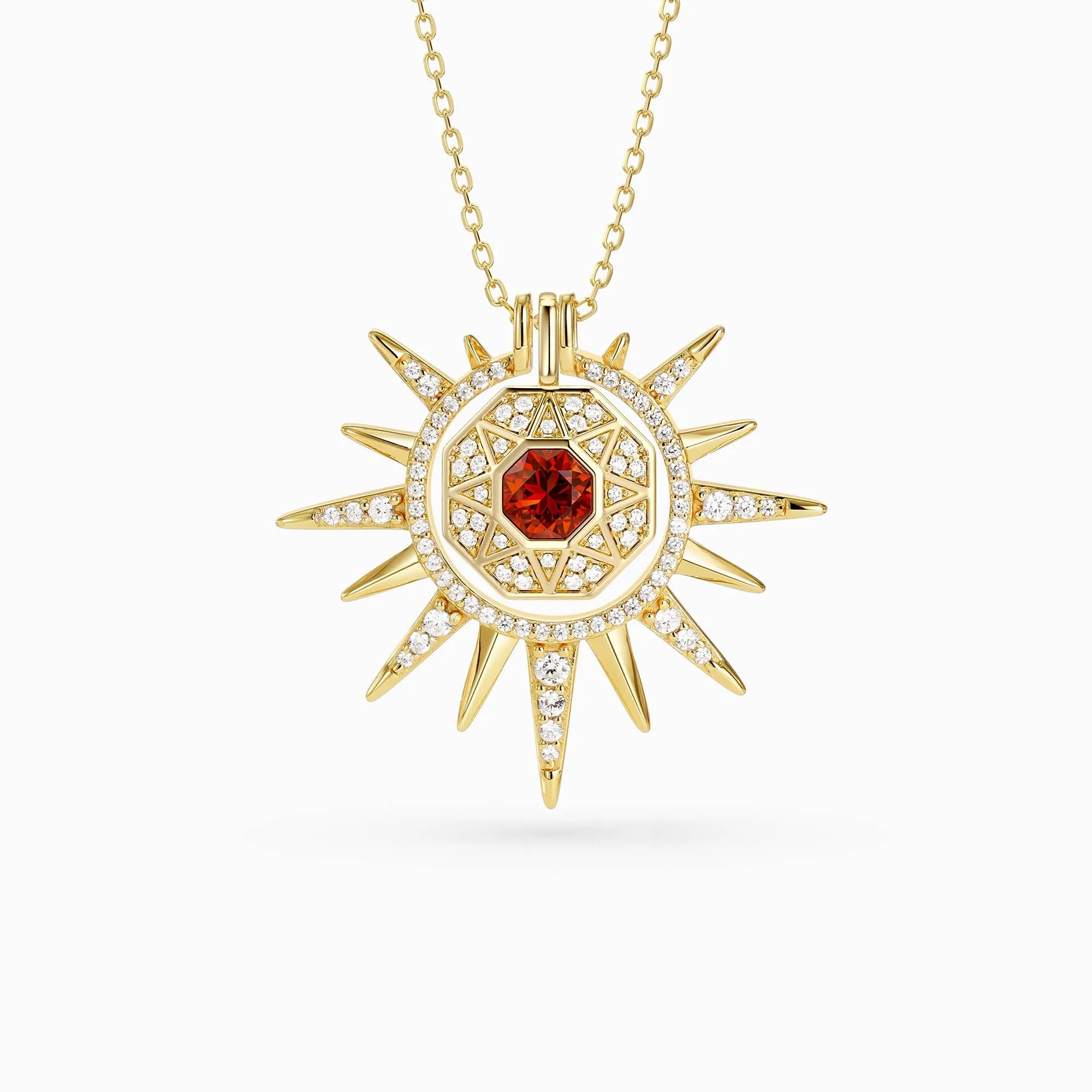 Radiant Light of Truth Octagon Sunburst Necklace sold by Vanimy Jewelry