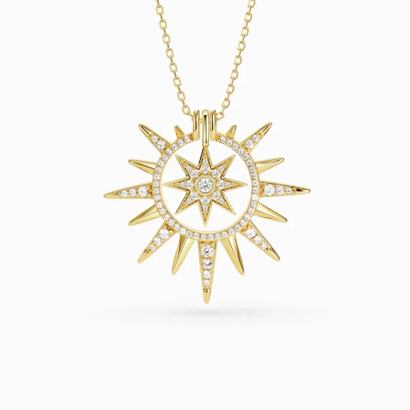 Guidance Star Sunburst Necklace sold by Vanimy Jewelry