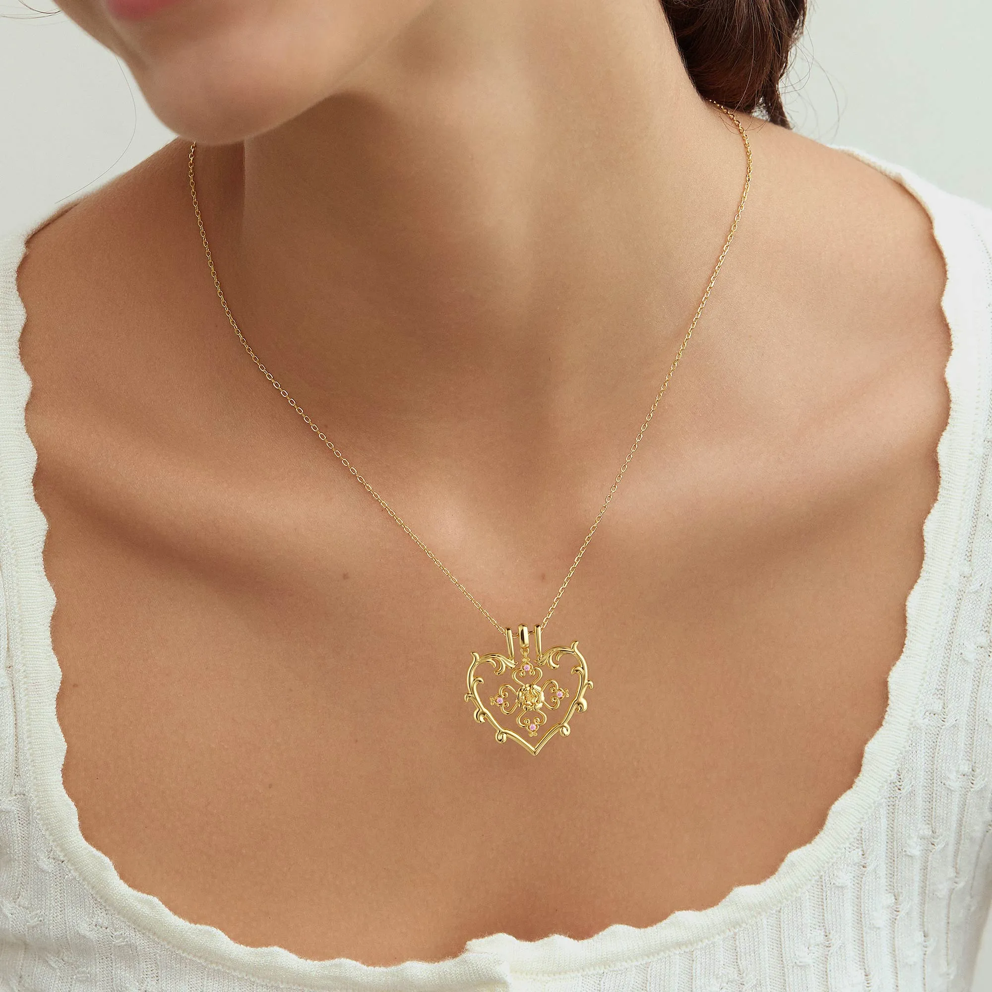 Sacred Bloom Heart of Love Necklace sold by Vanimy Jewelry product image thumbnail 3