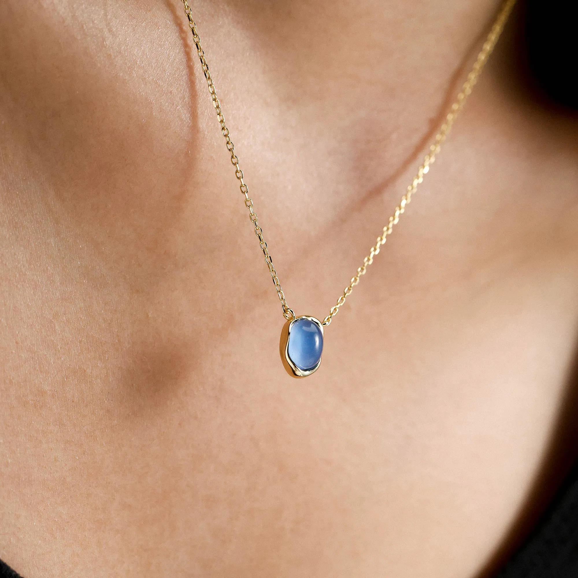 Seren Droplet Gemstone Necklace sold by Vanimy Jewelry product image thumbnail 2